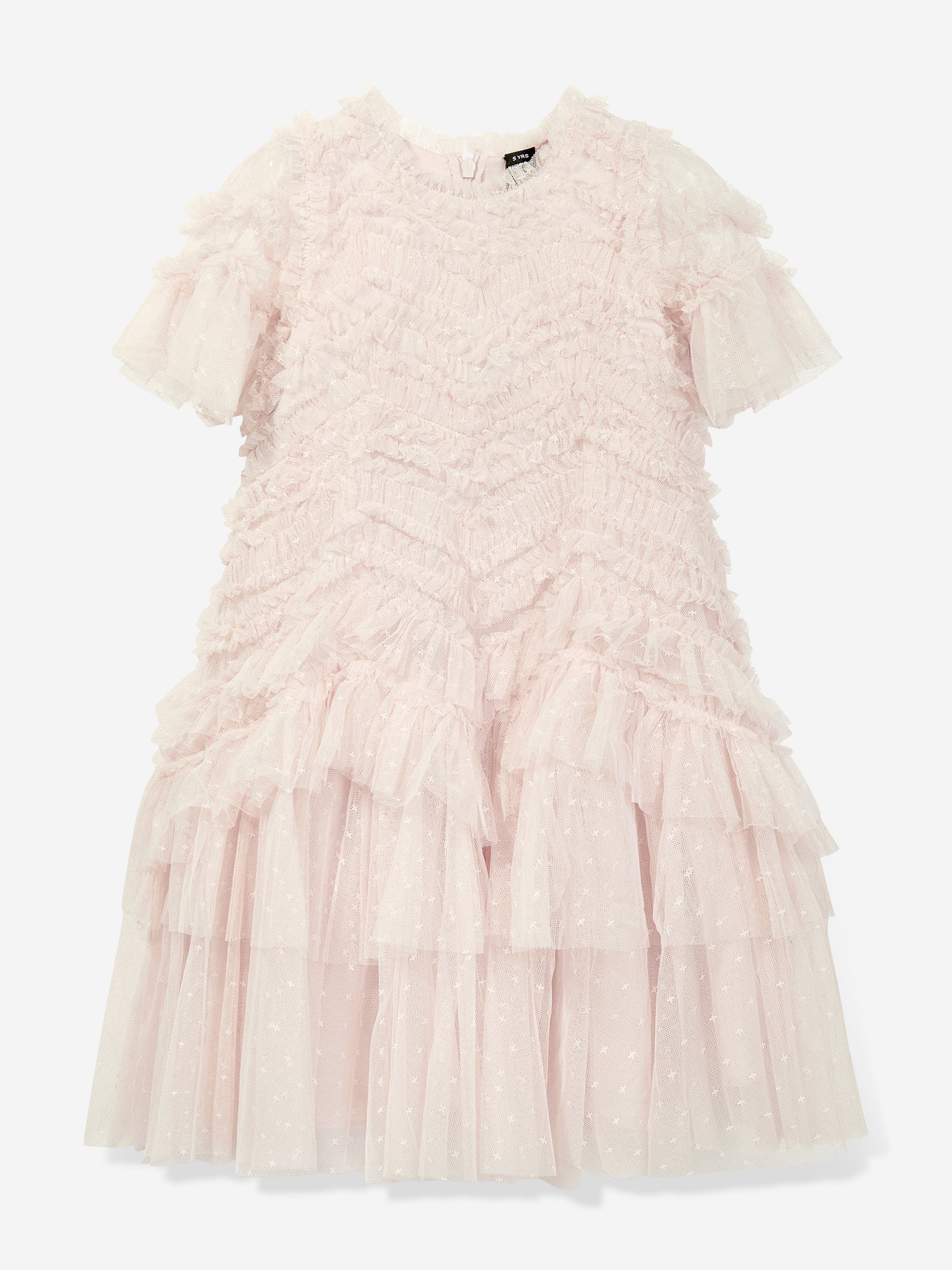 Needle Thread Girls Elia Tulle Dress in Pink