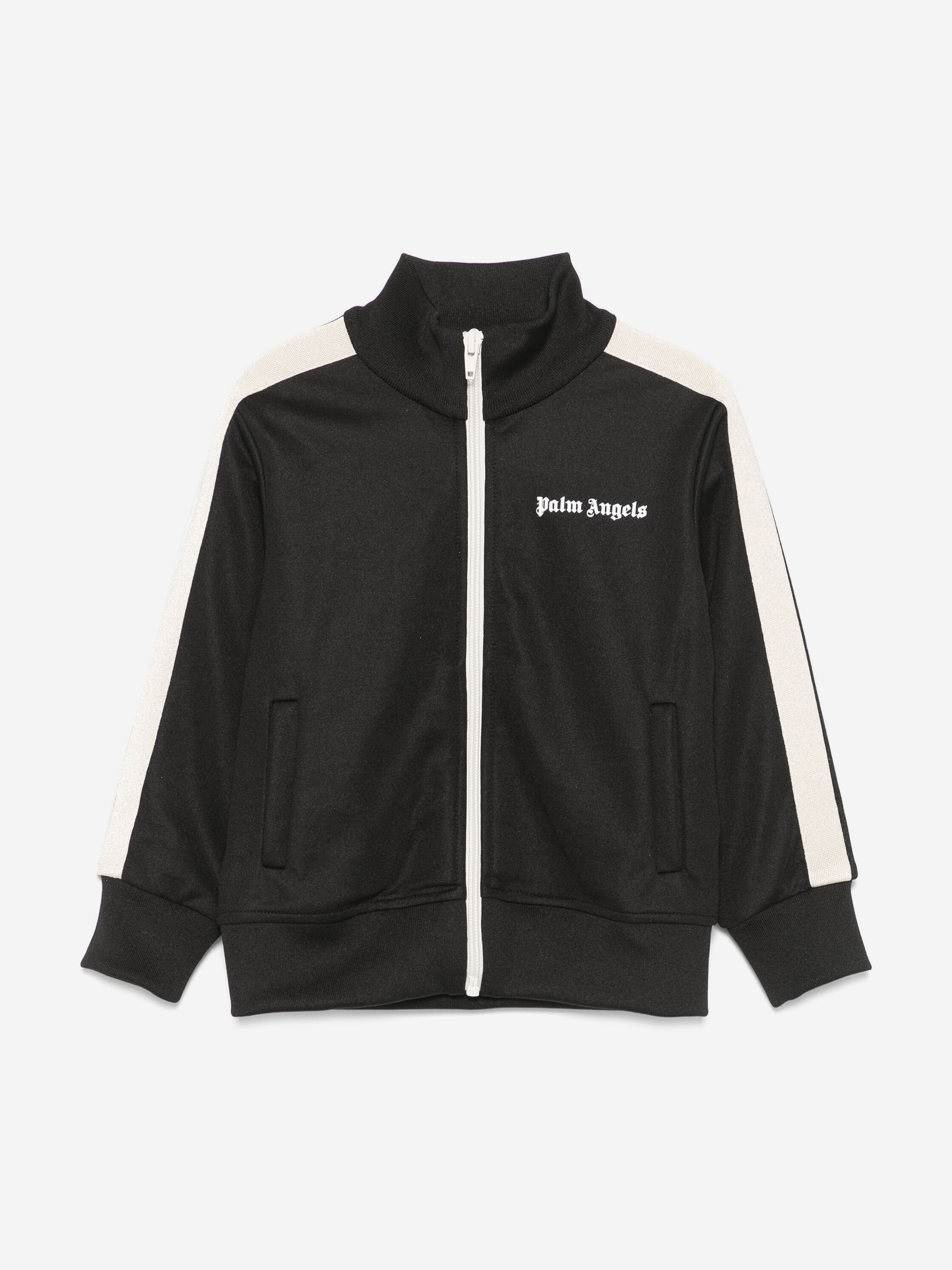 Palm Angels Boys Track Jacket in Black