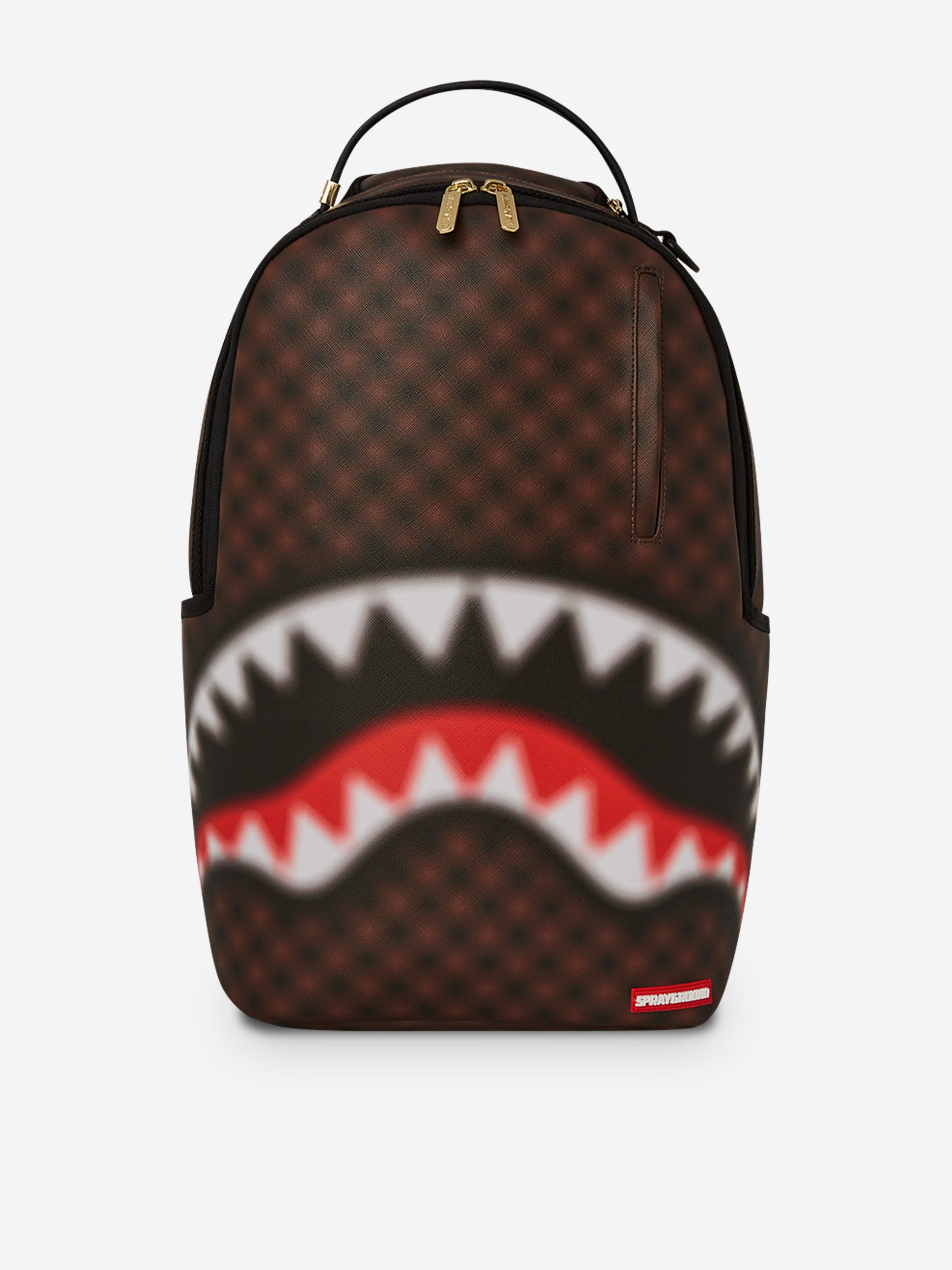 Sprayground Kids Sharks in Paris Blur Backpack in Brown cm)