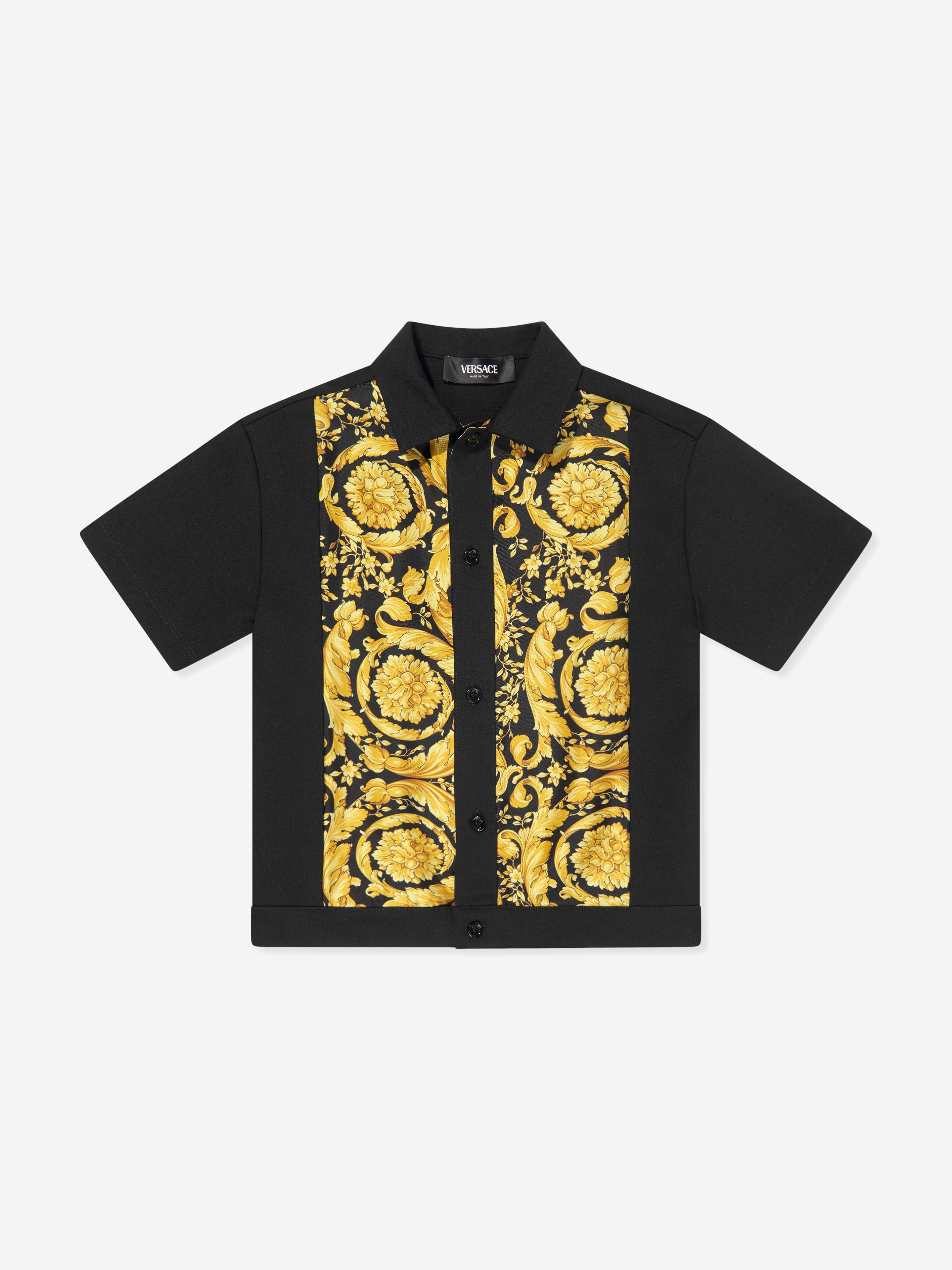 Versace Boys Barocco Shirt in Black - Main Image
