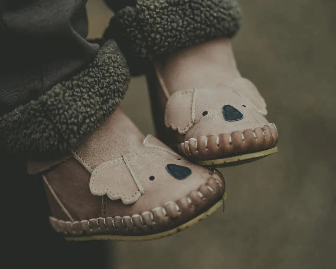 Baby Kapi Classic Koala Booties in Brown