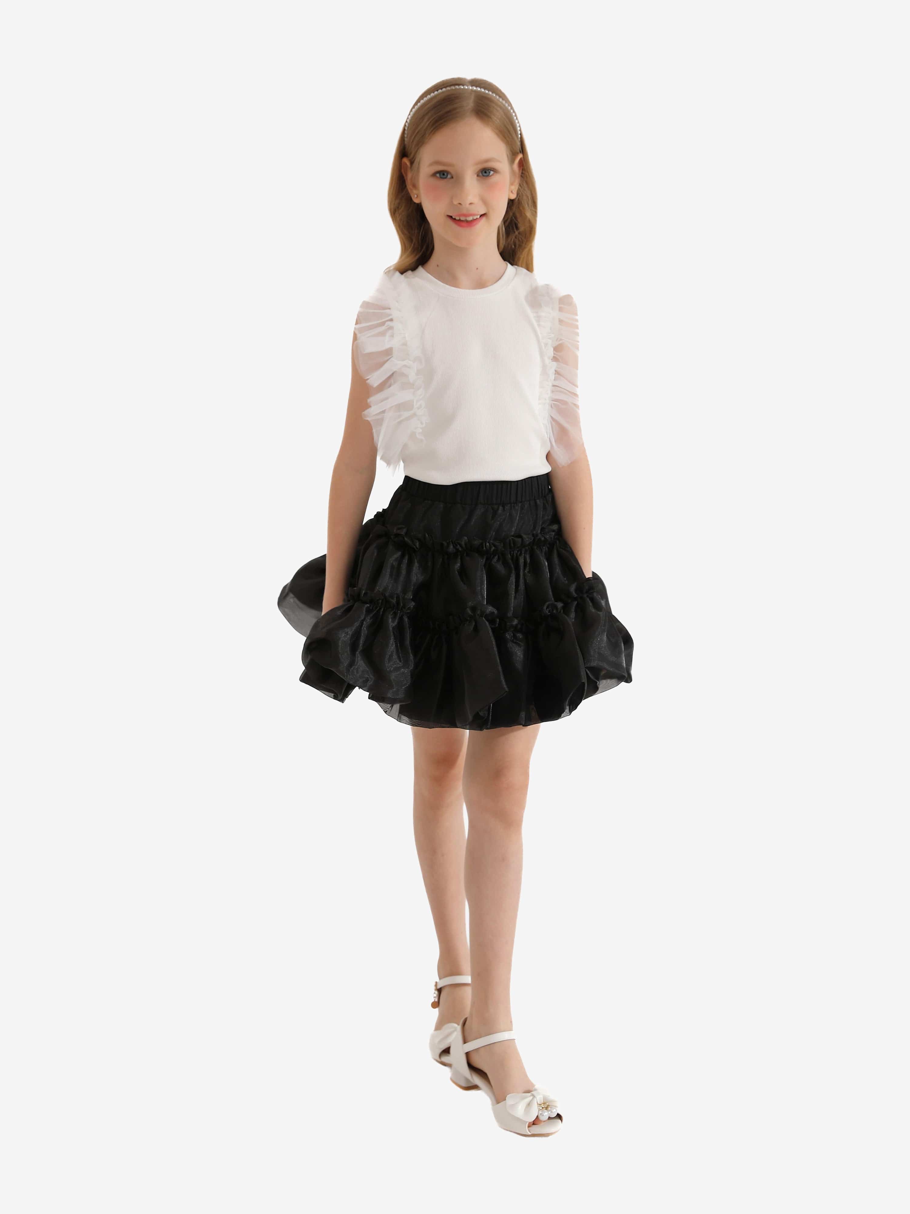 Champagne Tulle Frill T-Shirt