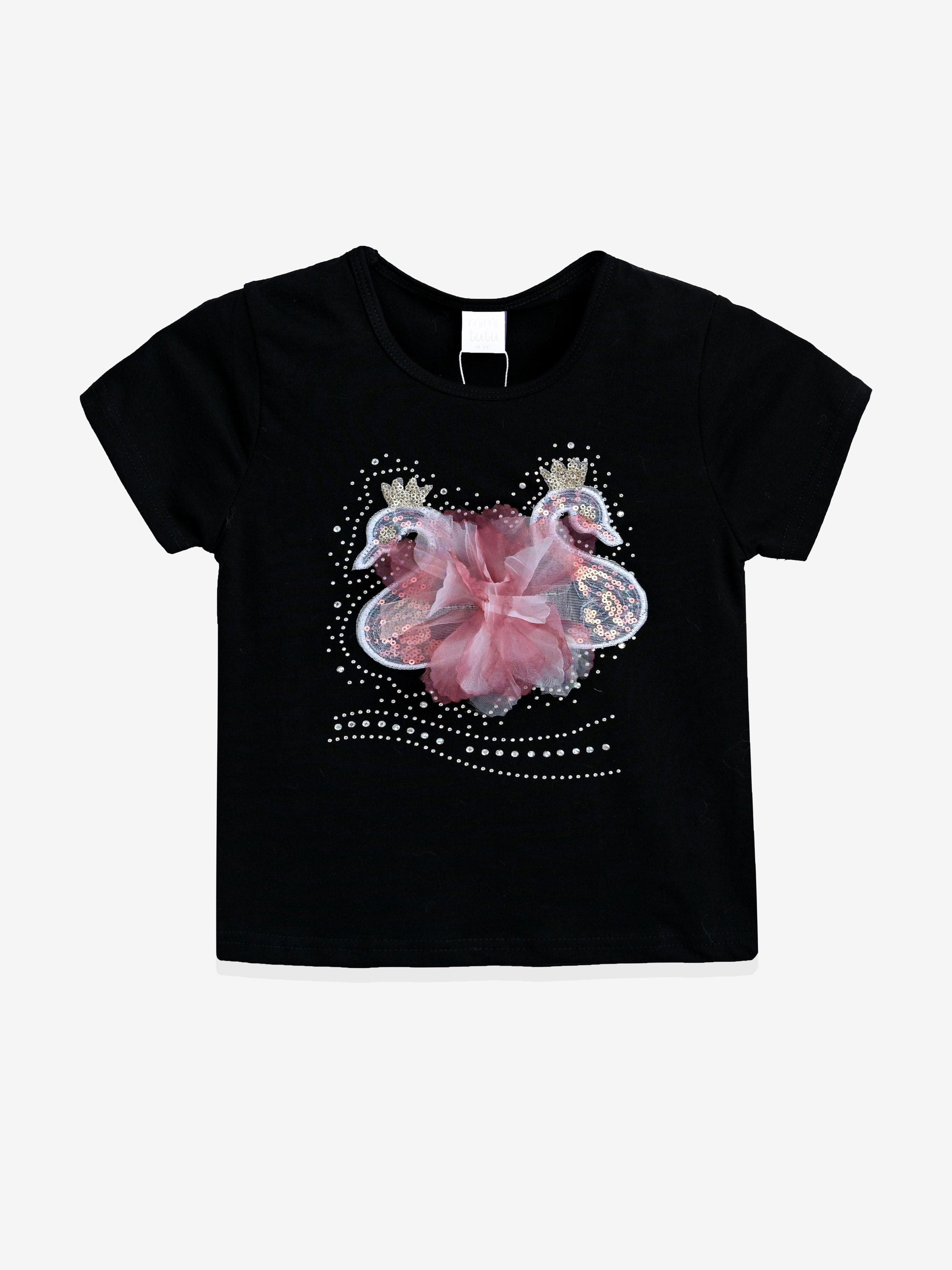 Black Swan Applique T-Shirt