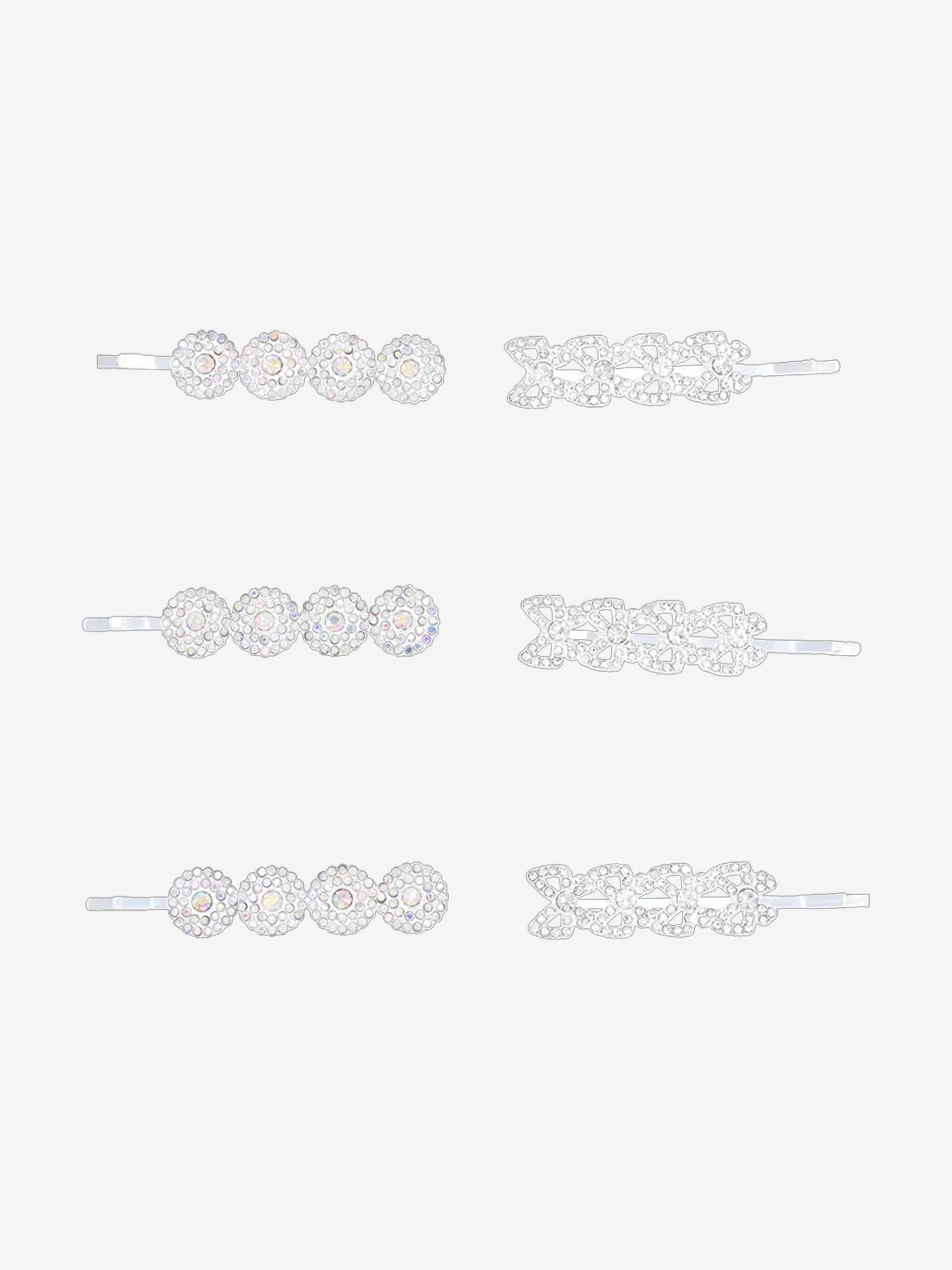 Crystal Bow & Mosaic Hair Pins