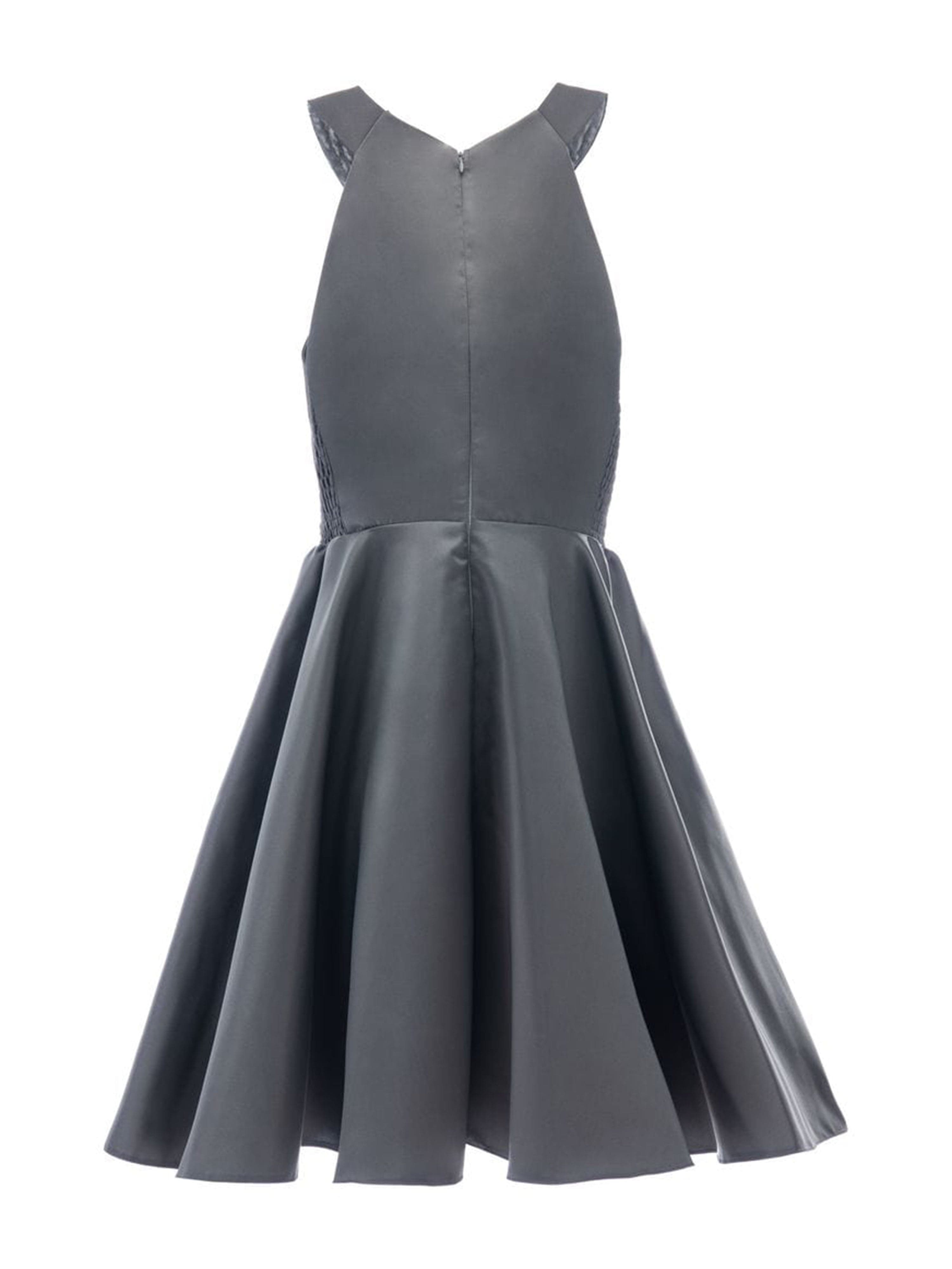 Gray Cardona Pearl Halter Dress