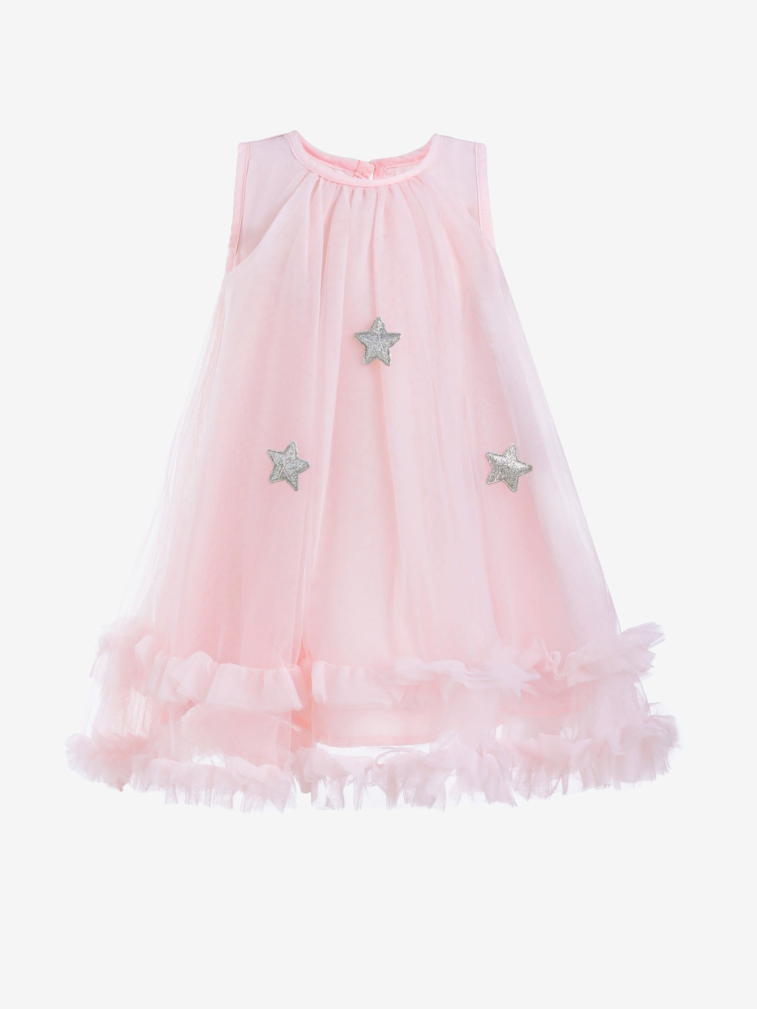 Mimi Tutu Pink Sleeveless Star Ruffle Dress