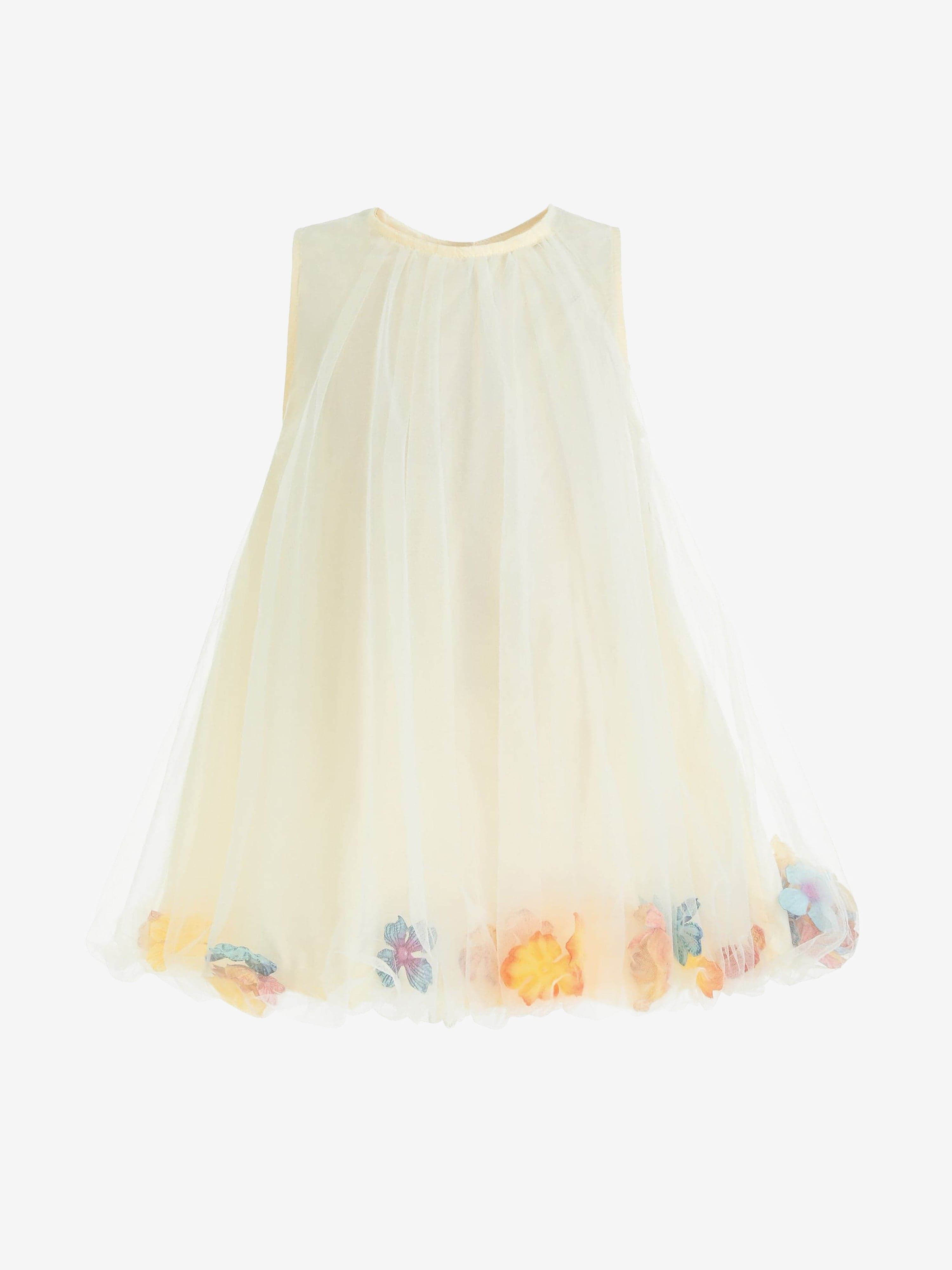 Mimi Tutu Ivory Floral Layered Sleeveless Dress