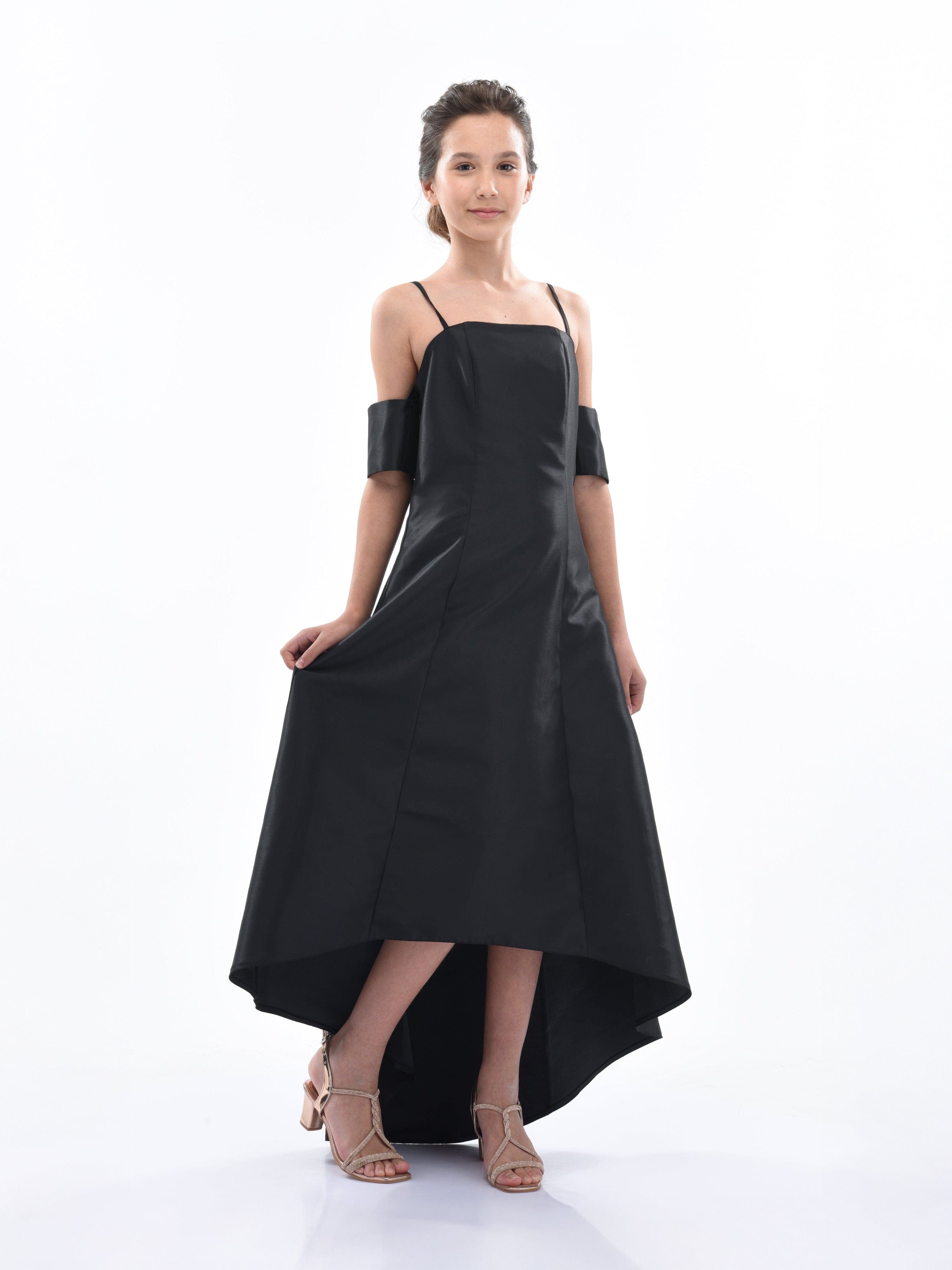 Black Bexley Hi-low Gown