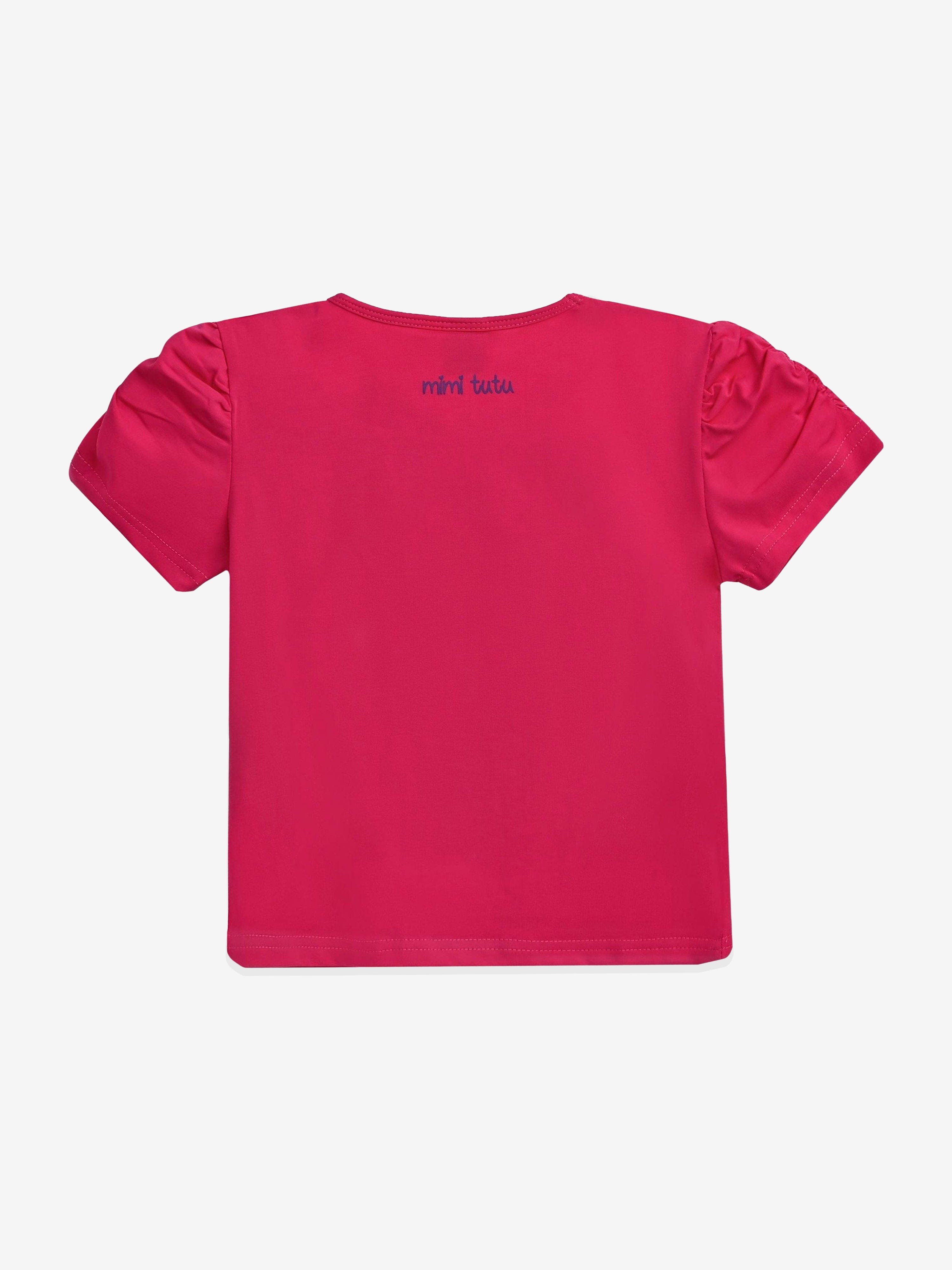 Pink Raspberry Unicorn Applique T-Shirt