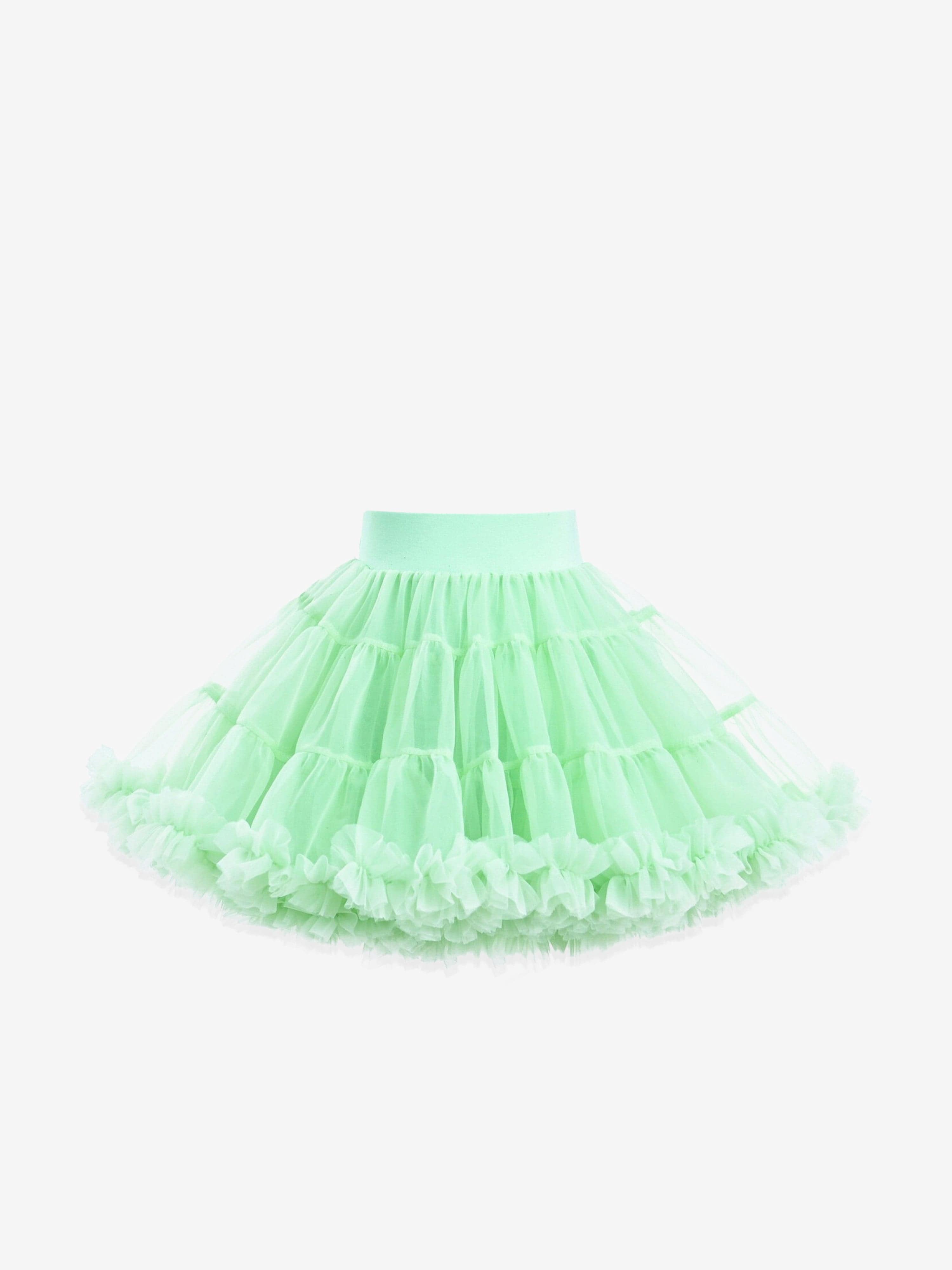 Green Pastel Bow Tulle Skirt