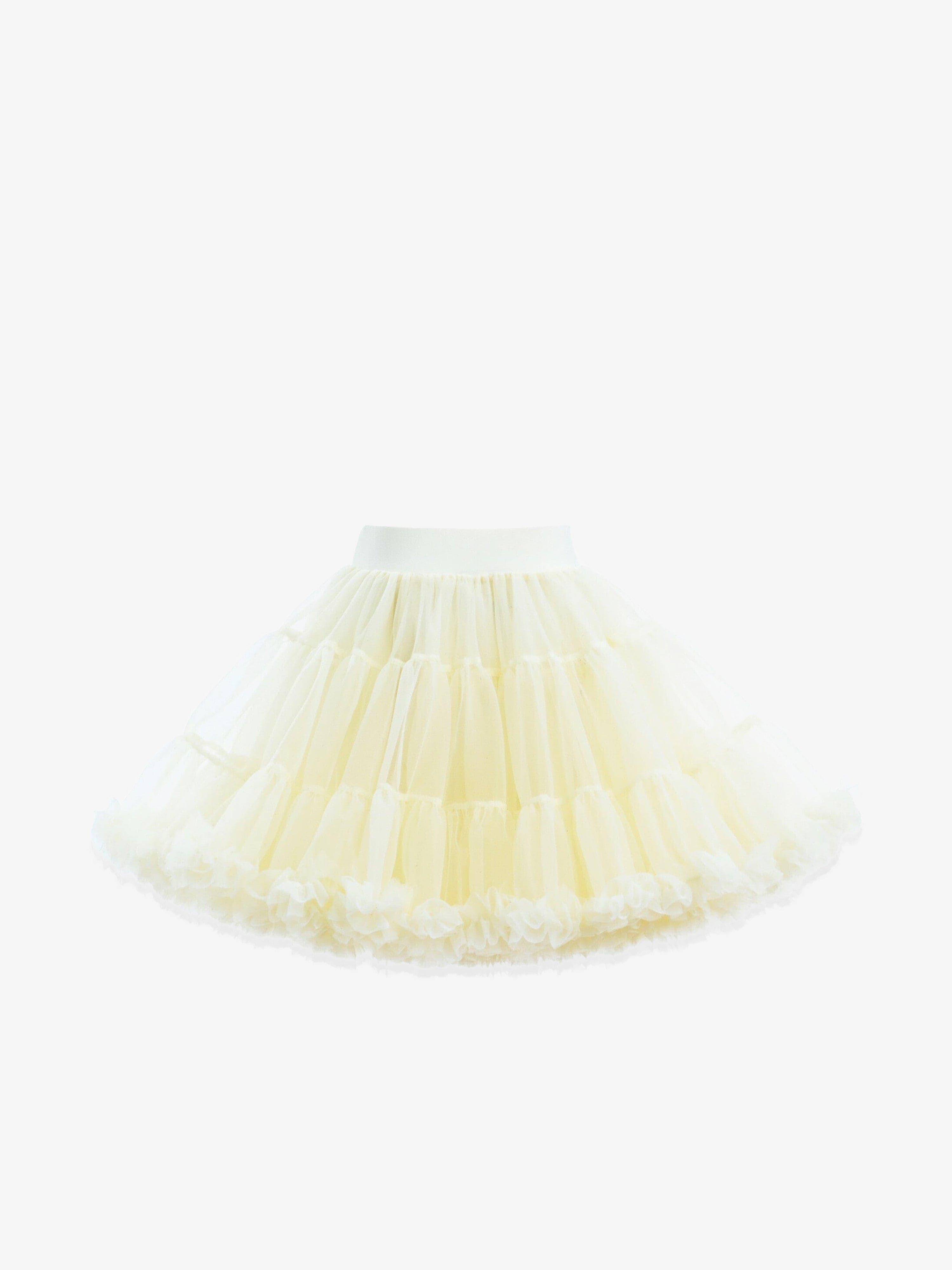 Yellow Pastel Bow Tulle Skirt
