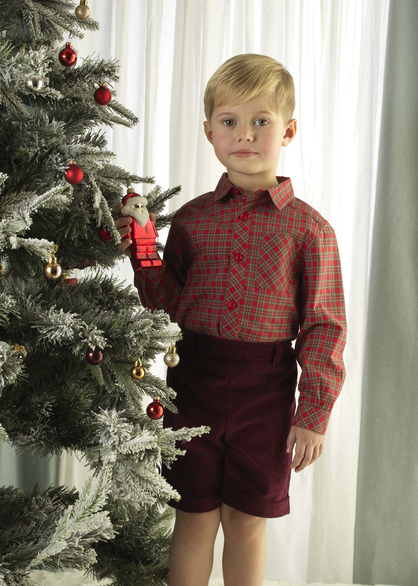 Rachel Riley Boys Tartan Shirt in Red