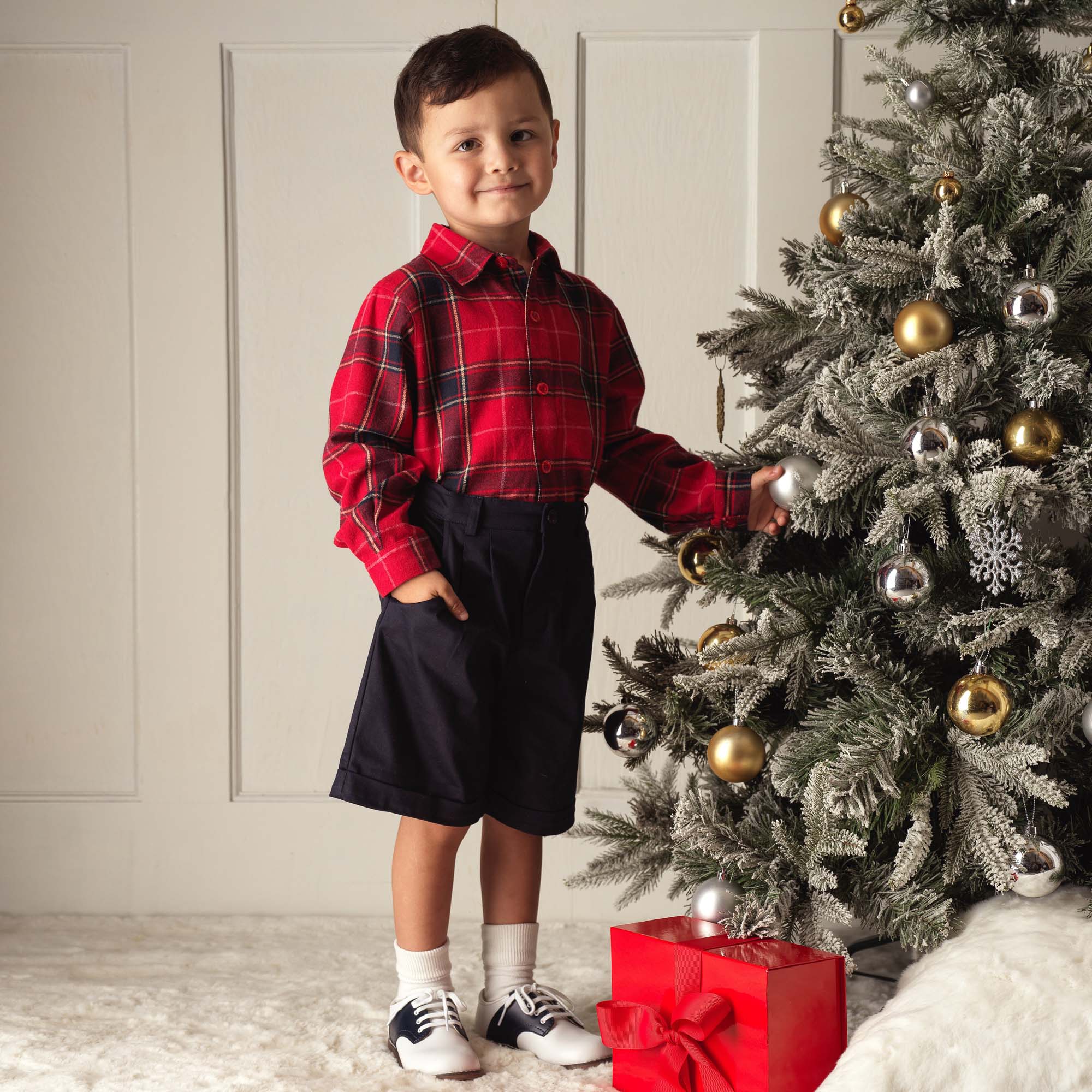 Rachel Riley Boys Corduroy Shorts in Navy