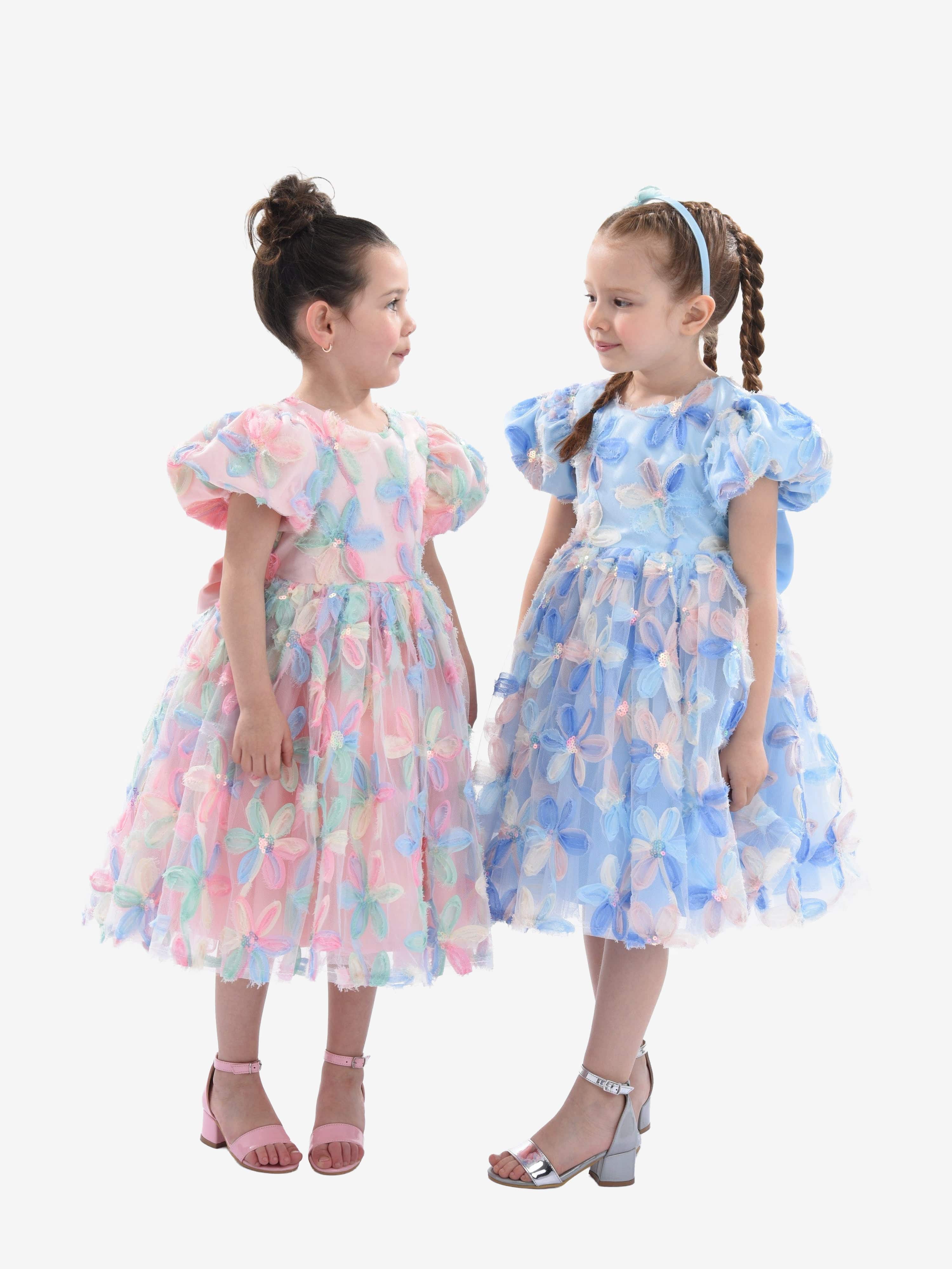 Peach Daisy Party Dress