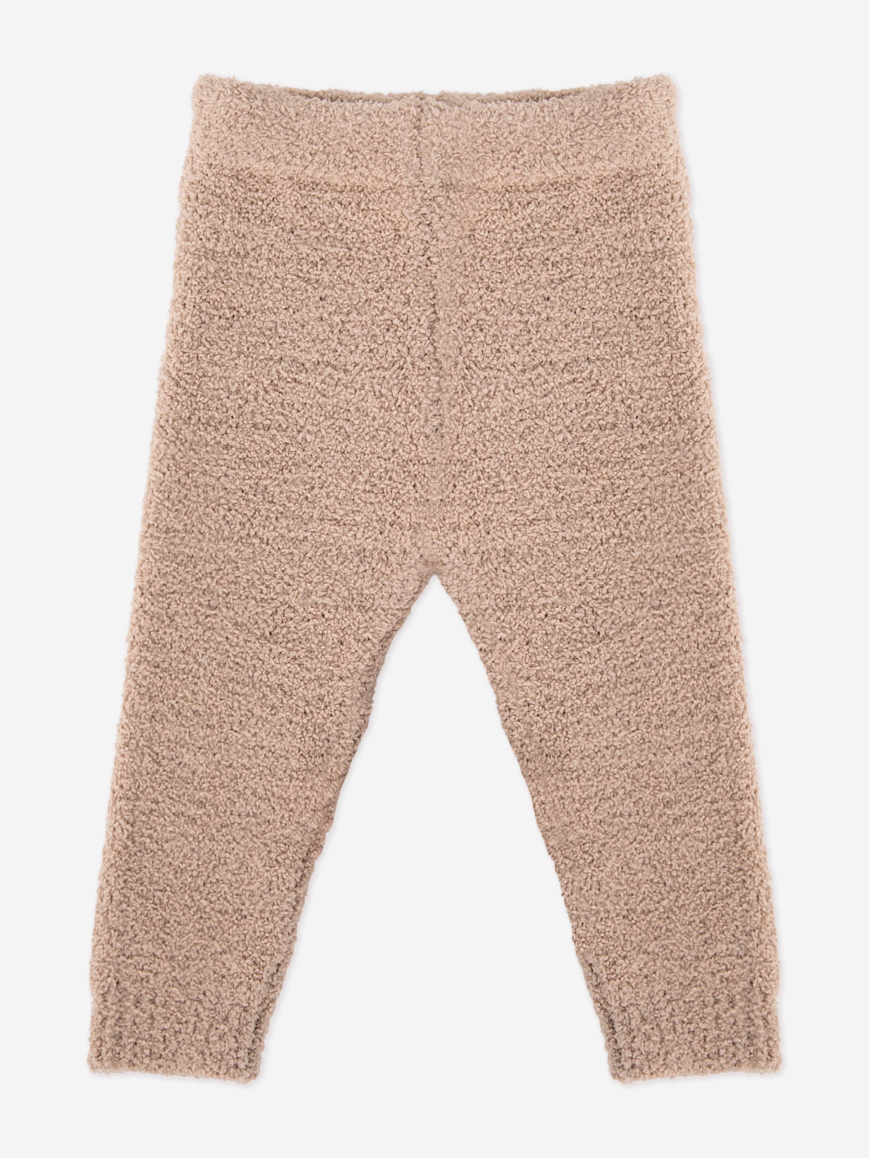 7AM Enfant Baby Fuzzy Leggings in Beige