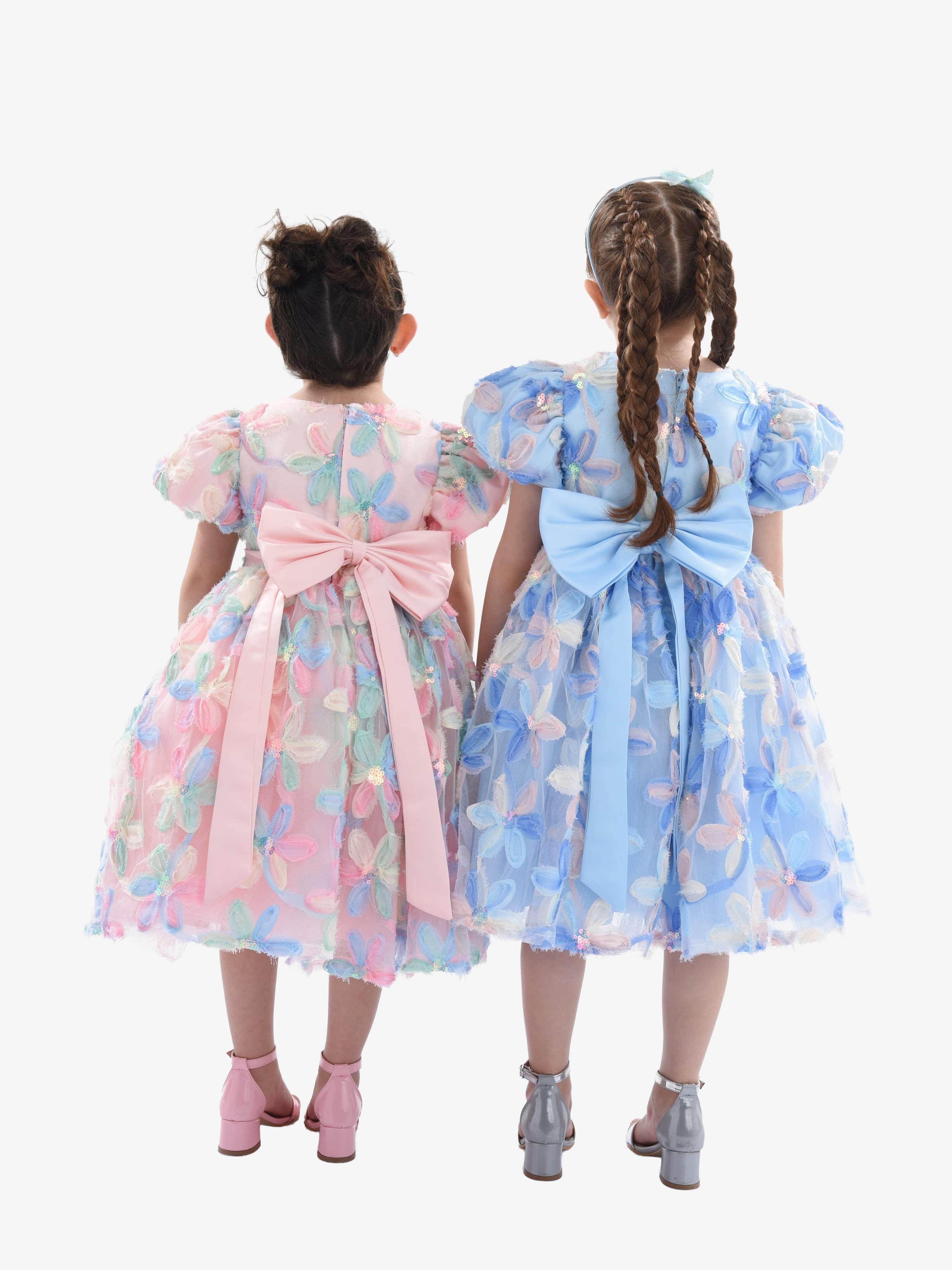 Peach Daisy Party Dress