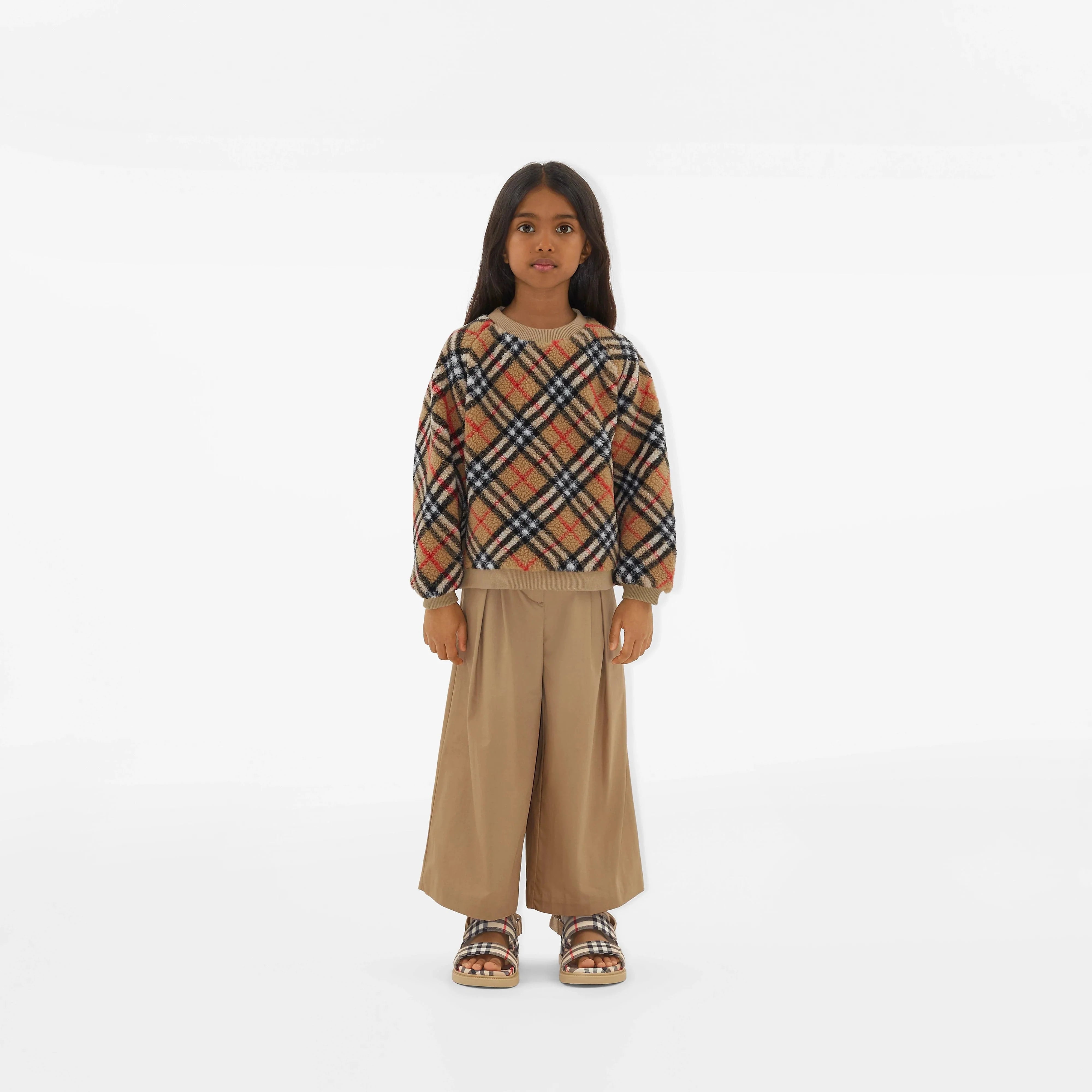 Burberry Girls Hermia Trousers in Beige