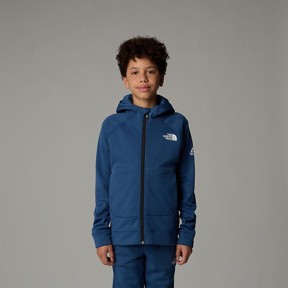 The North Face Boys Mountain Athletics Full Zip Hoodie in Blue