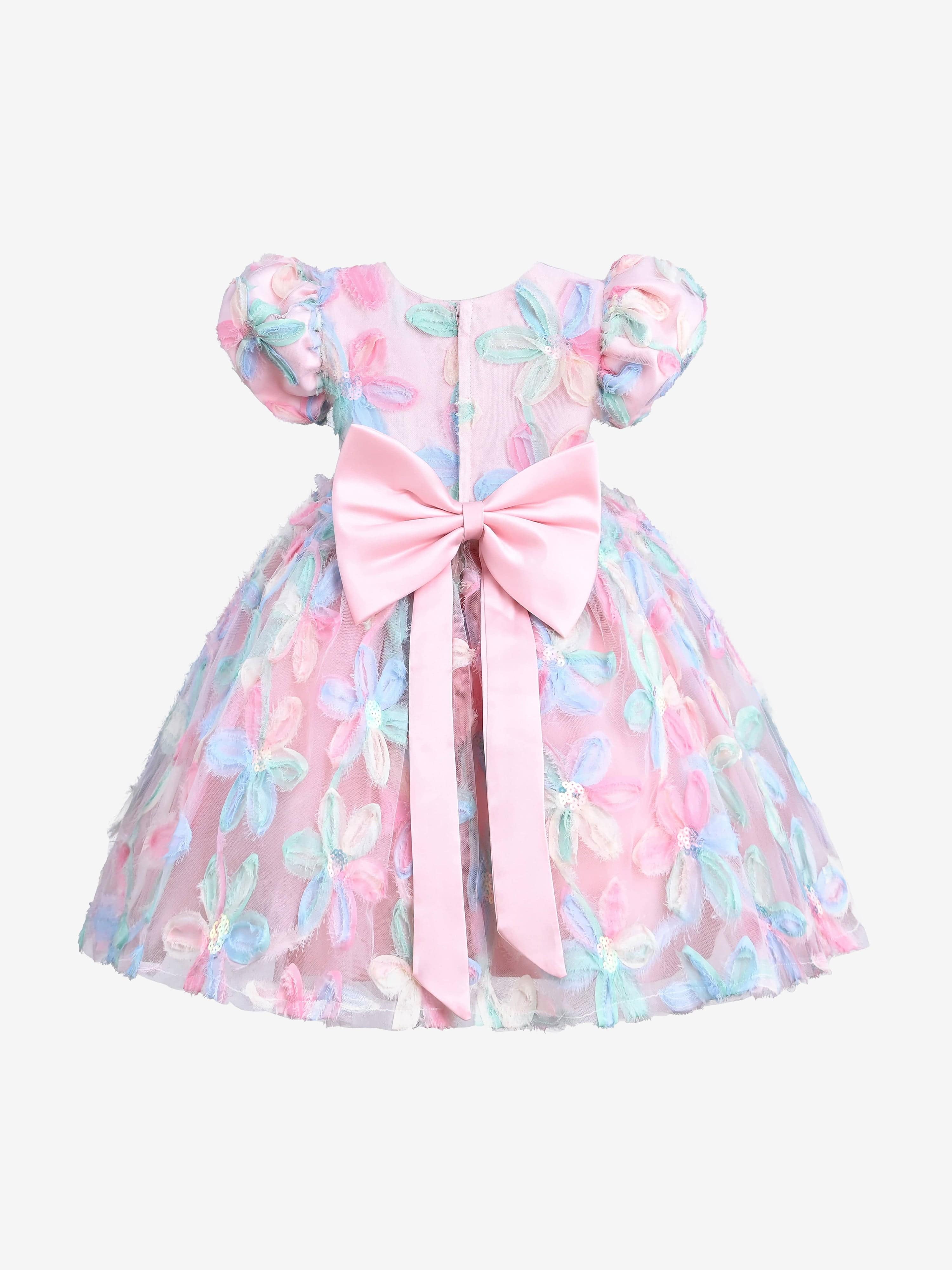 Peach Daisy Party Dress