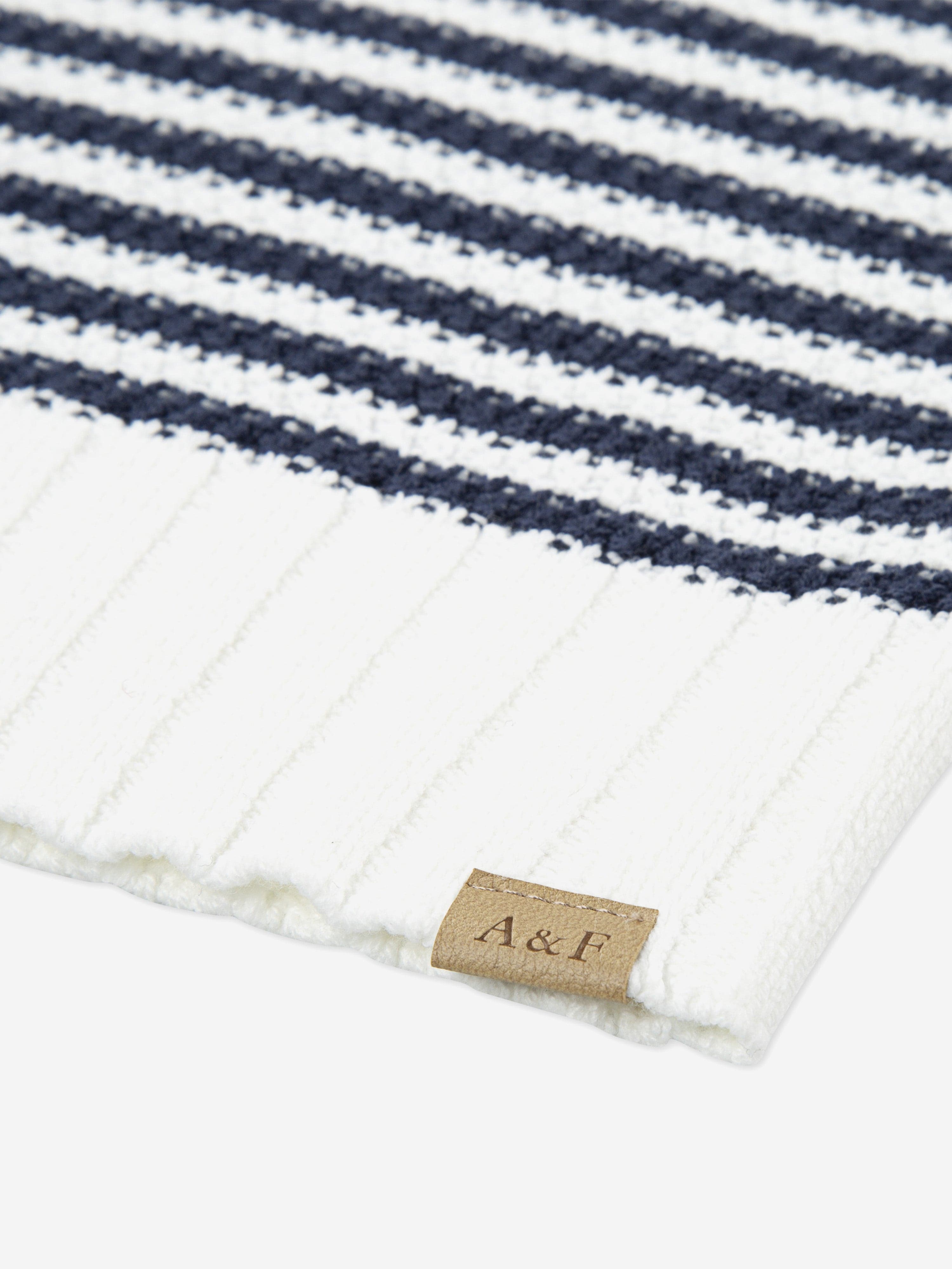 Abercrombie & Fitch Girls Striped Slash Neck Jumper in White