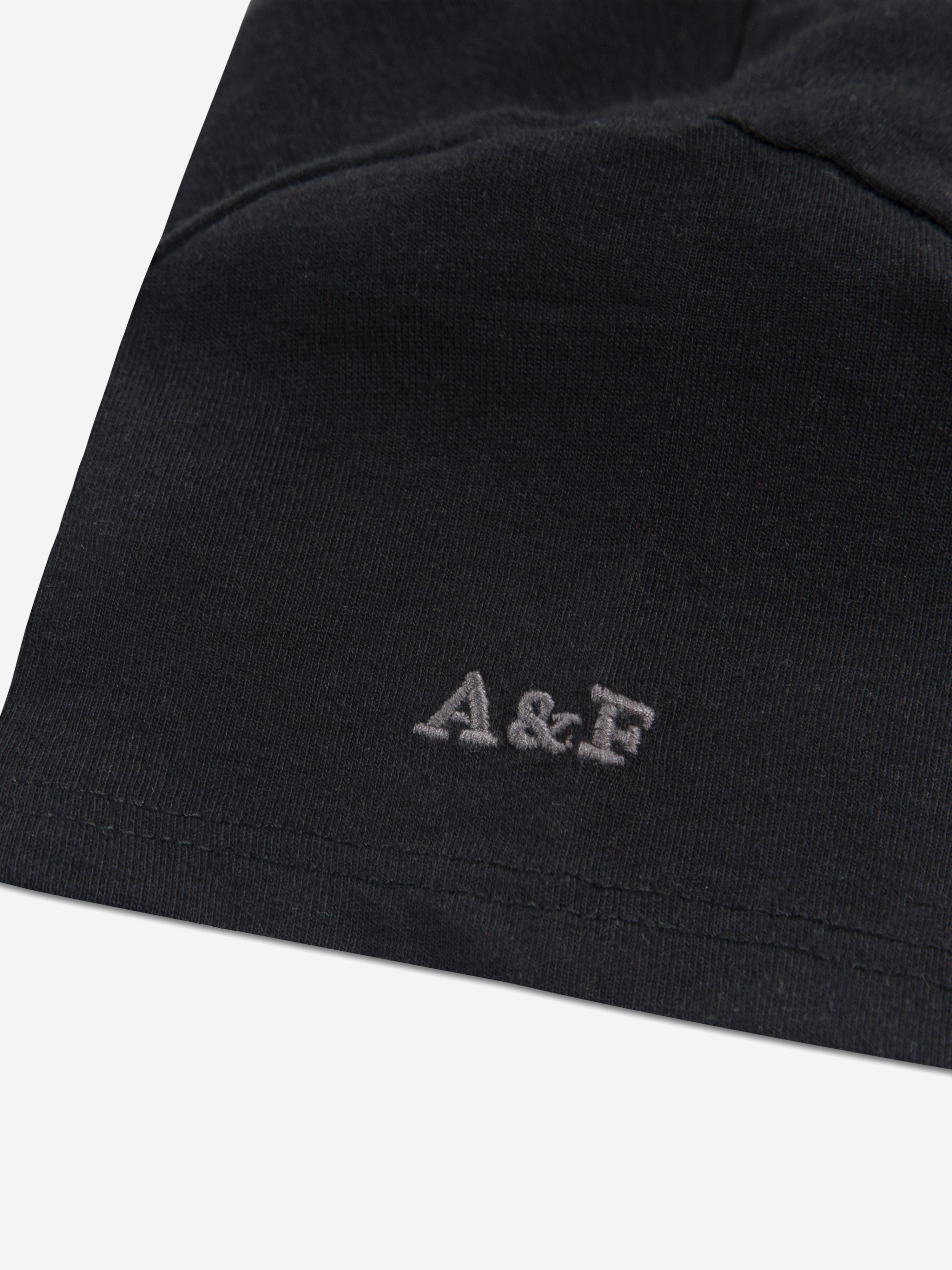 Abercrombie & Fitch Girls Pearl Bow Ruched T-Shirt in Black