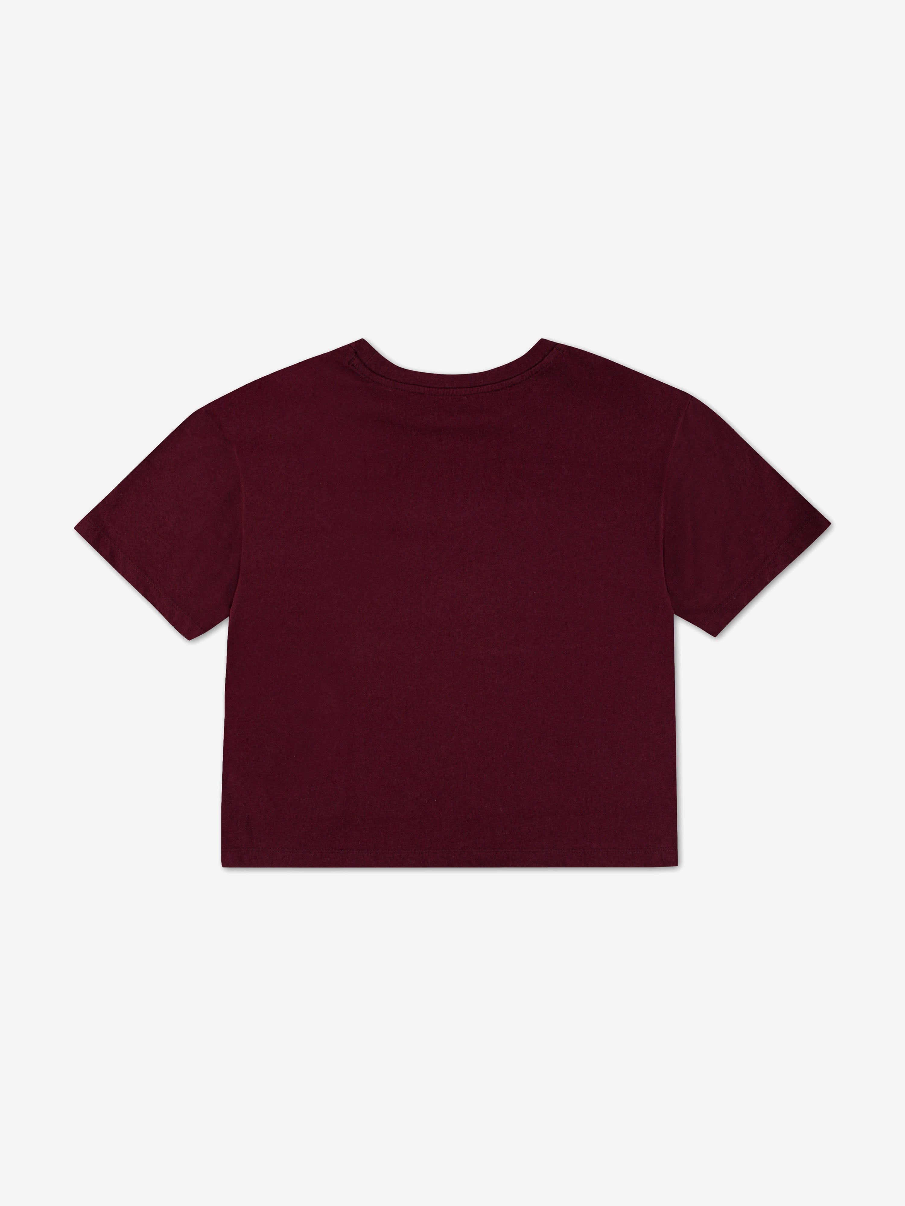 Abercrombie & Fitch Girls Crest Boxy T-Shirt in Red