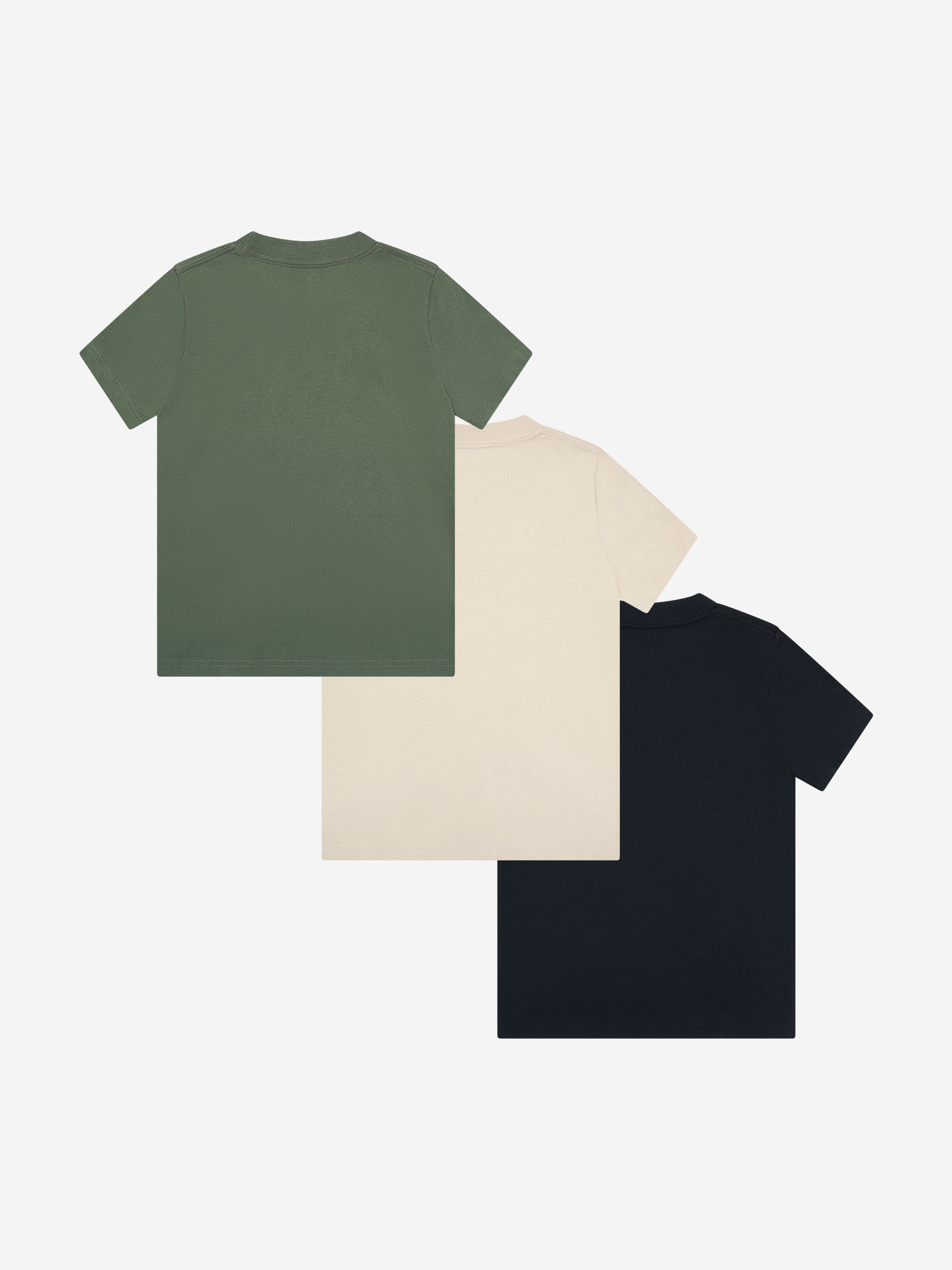 Abercrombie & Fitch Boys 3 Pack T-Shirt Set in Green