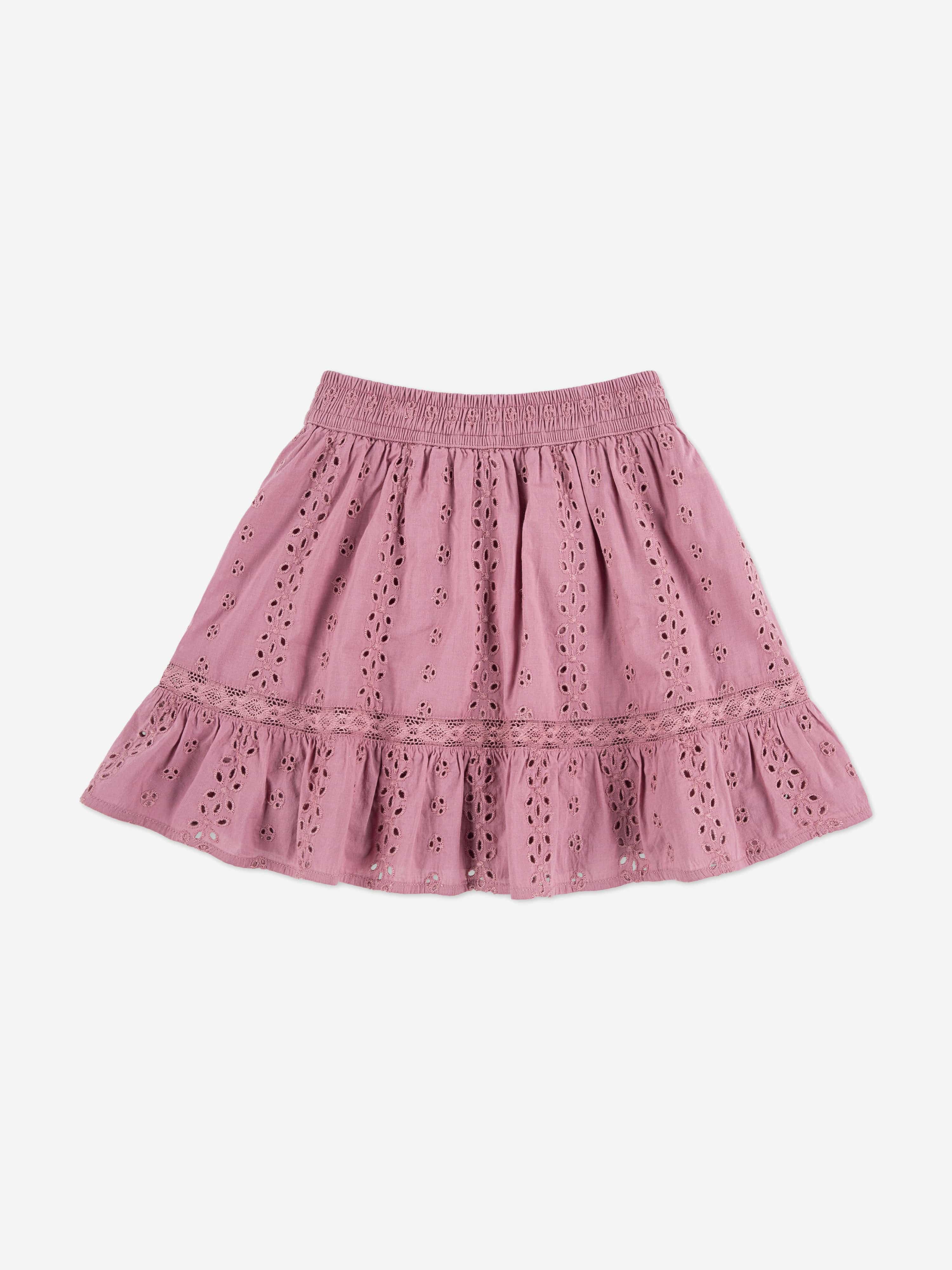 Abercrombie & Fitch Girls Eyelet Mini Skort in Pink