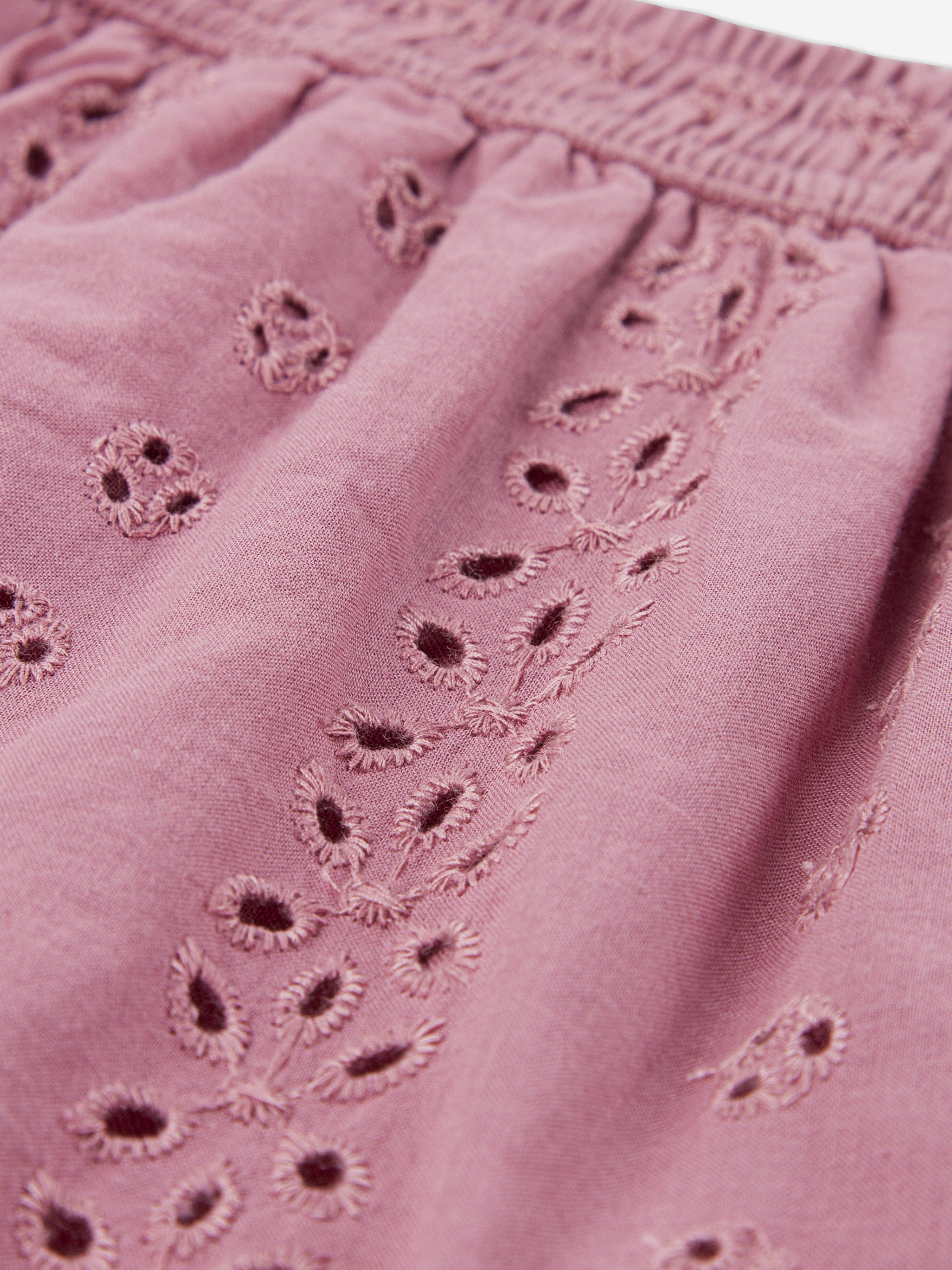 Abercrombie & Fitch Girls Eyelet Mini Skort in Pink