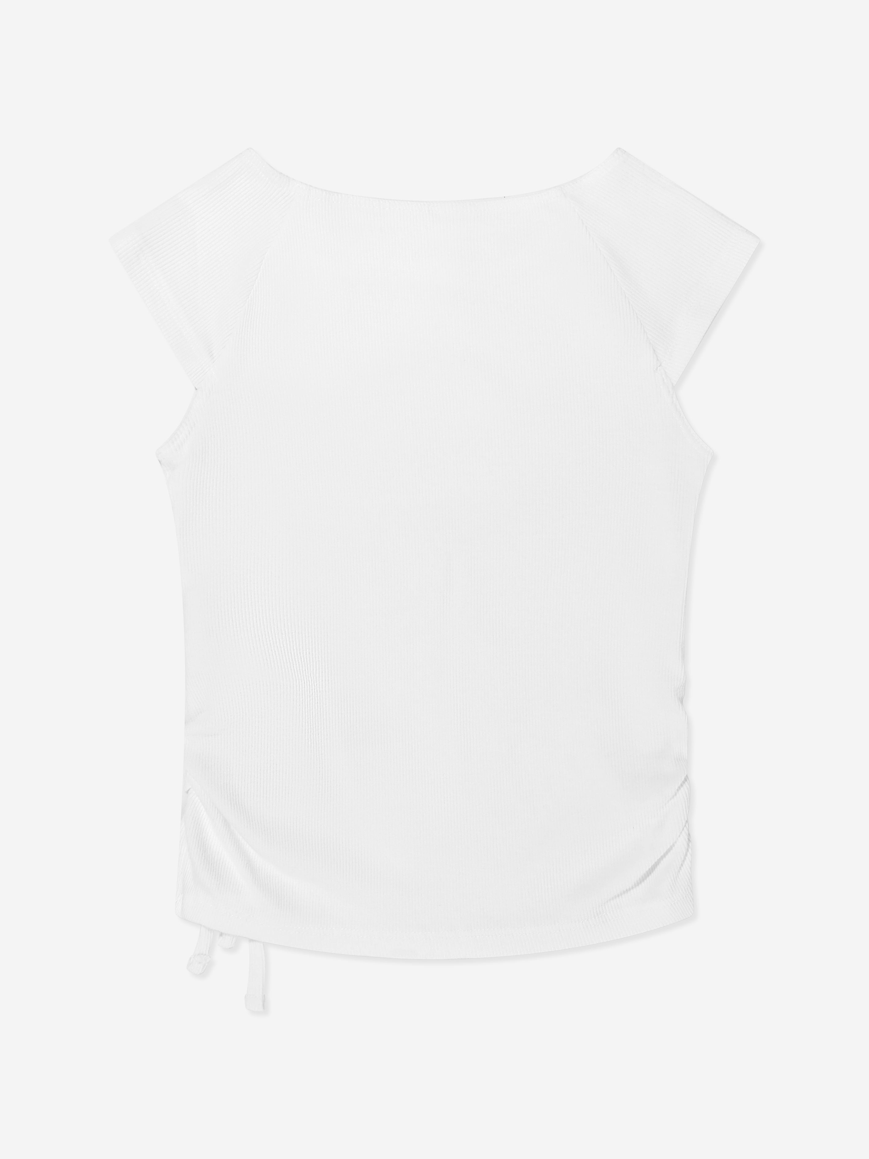 Abercrombie & Fitch Girls Shoulder Play Top in White