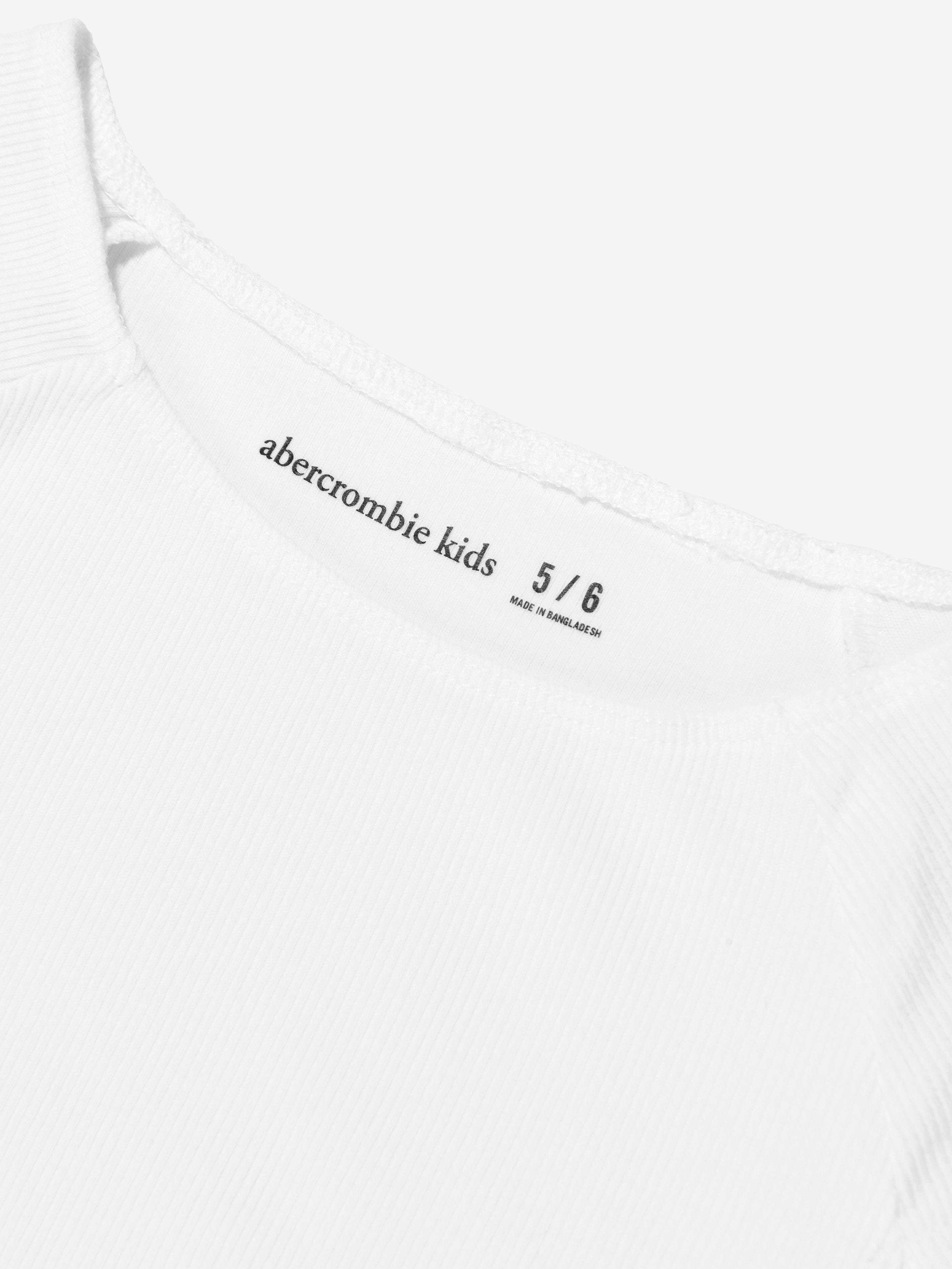 Abercrombie & Fitch Girls Shoulder Play Top in White