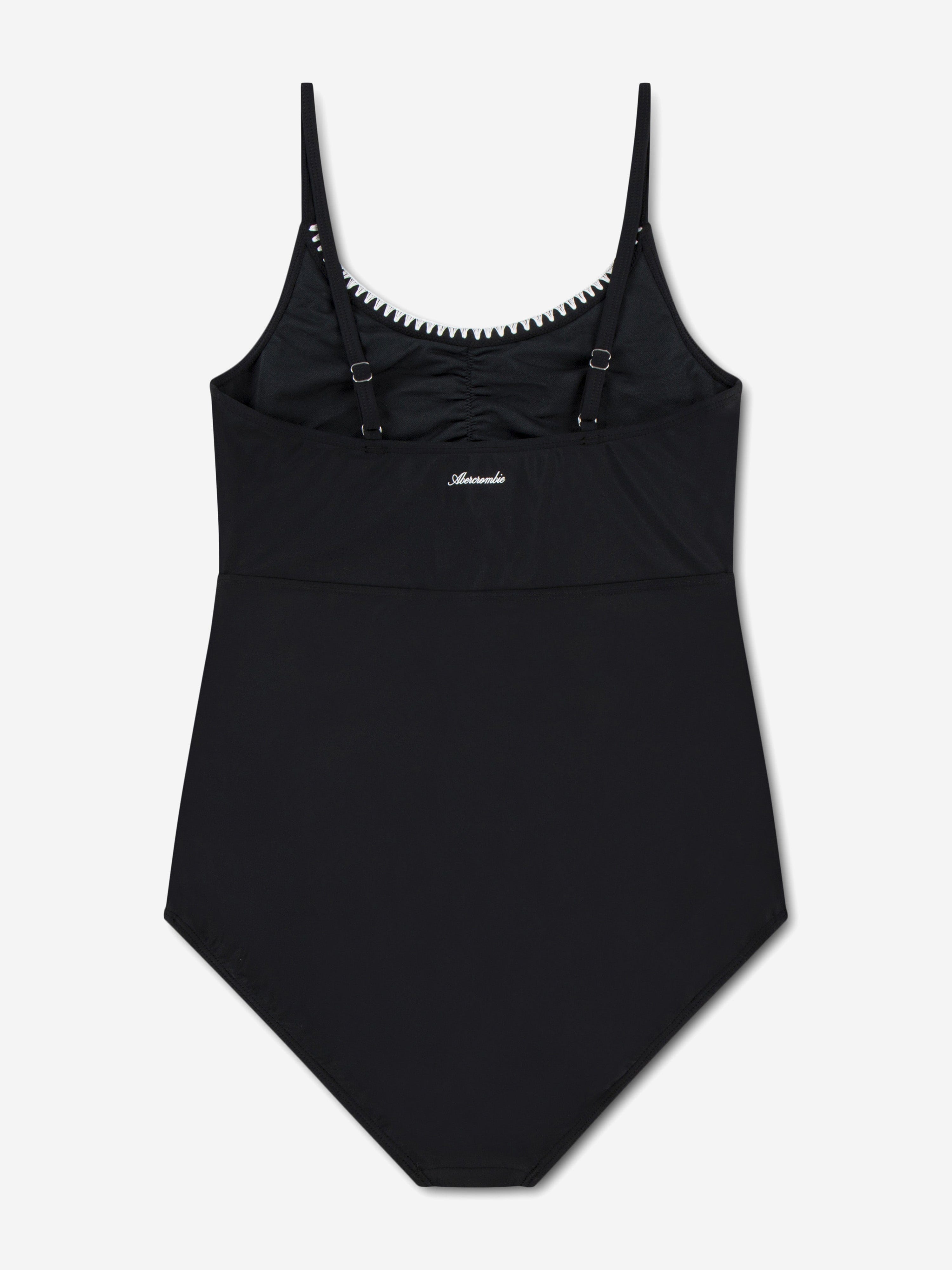 Abercrombie & Fitch Girls Cinched Cutout Swimsuit in Black