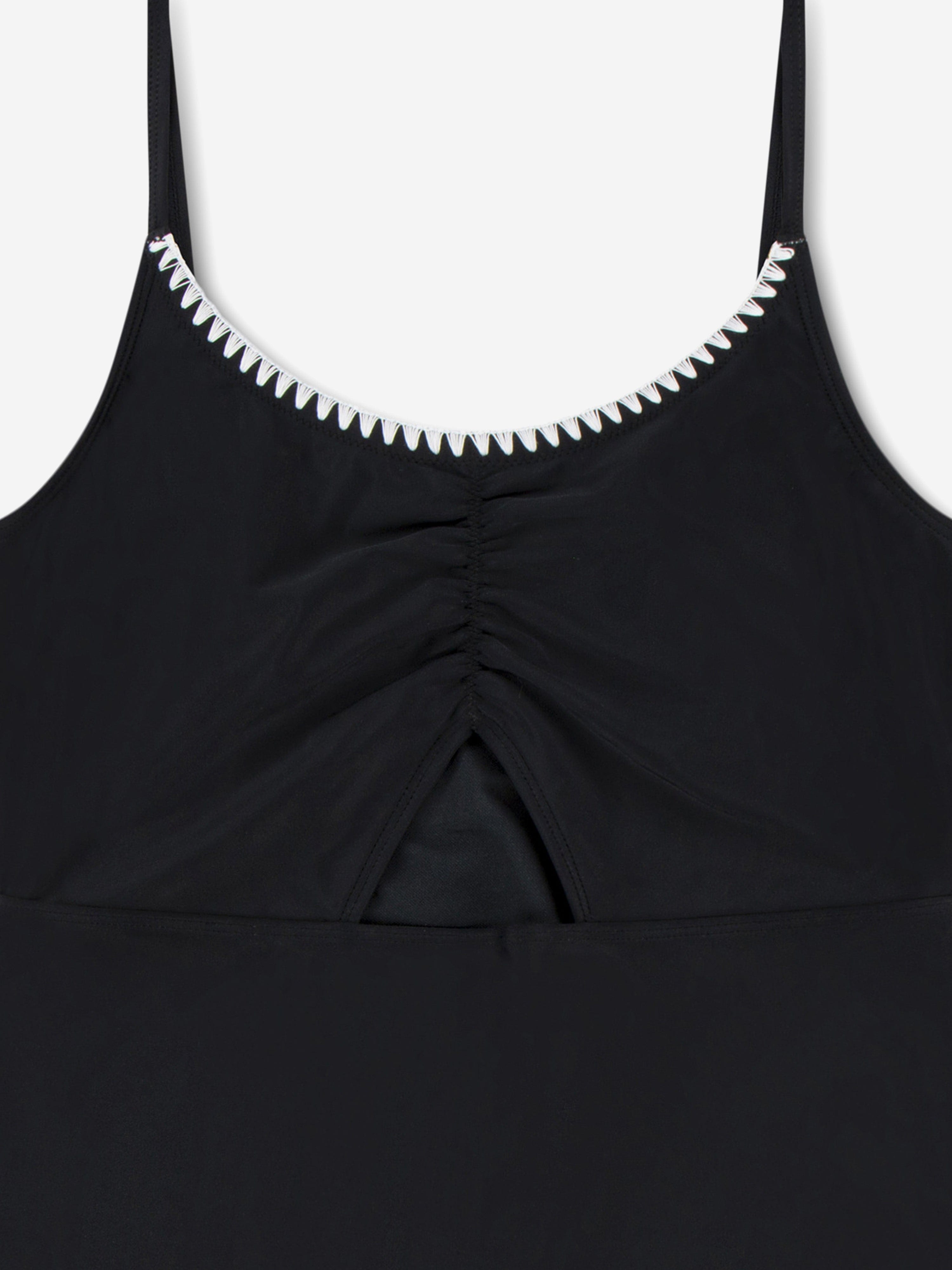 Abercrombie & Fitch Girls Cinched Cutout Swimsuit in Black