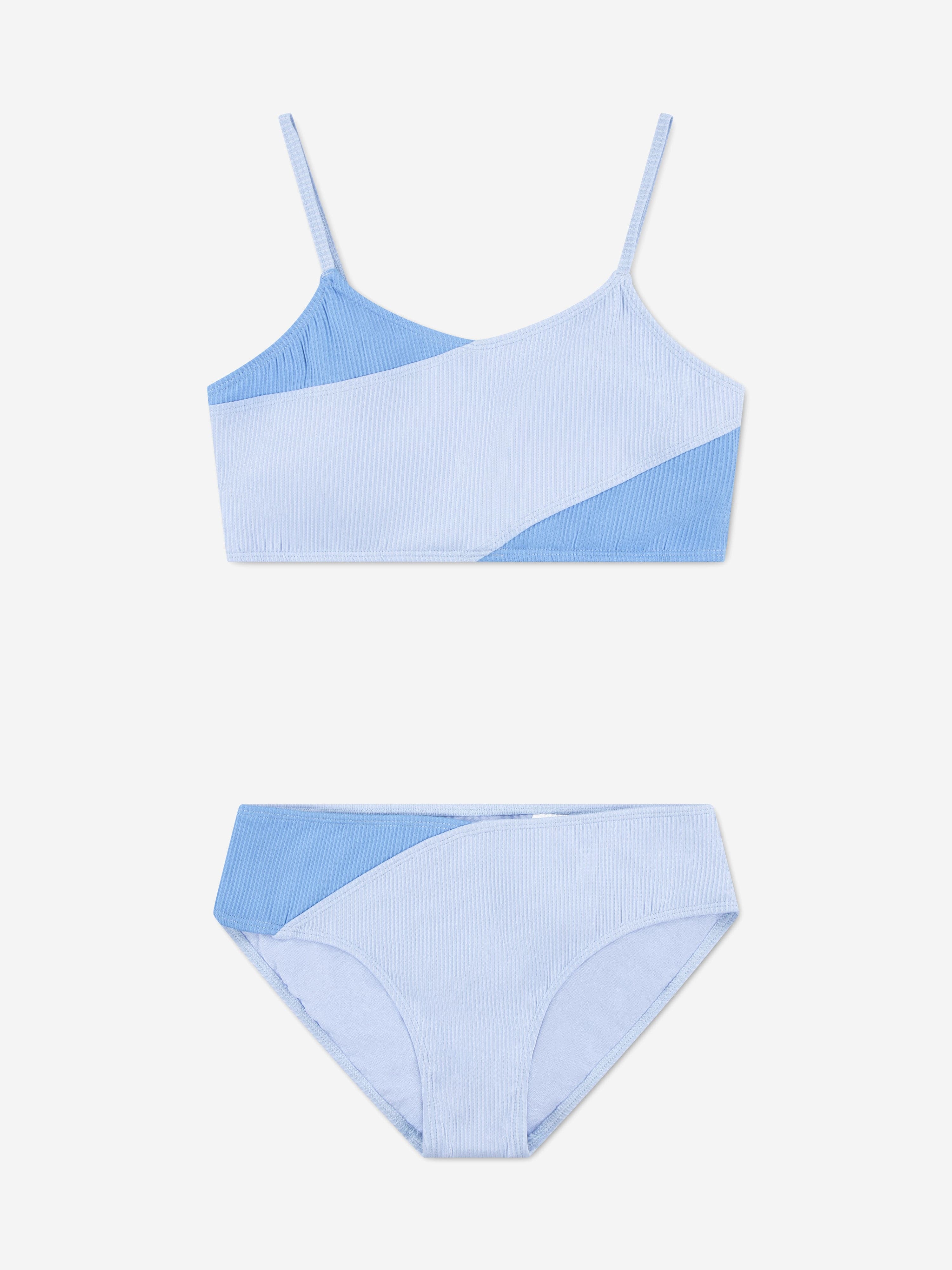 Abercrombie & Fitch Girls Cross Wrap Bikini in Blue