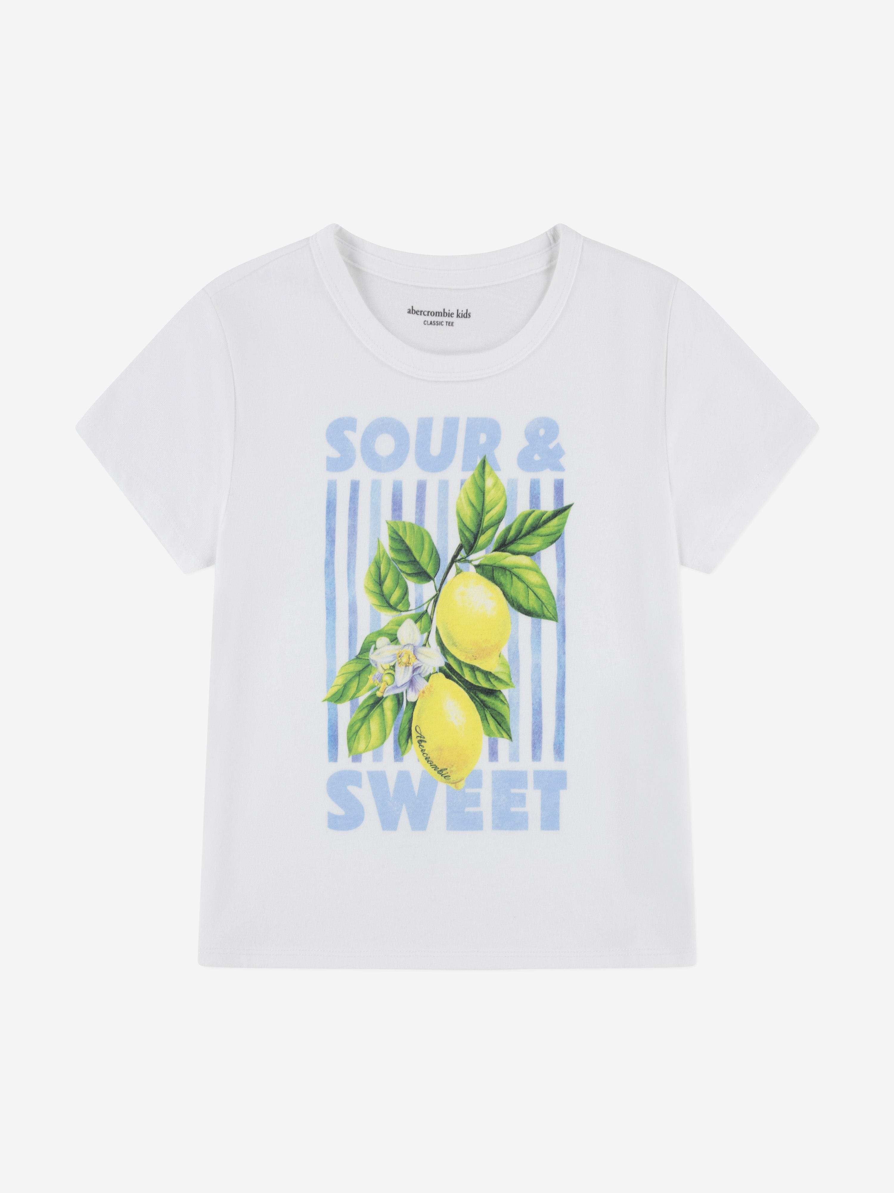 Abercrombie & Fitch Girls Sour & Sweet Classic T-Shirt in White