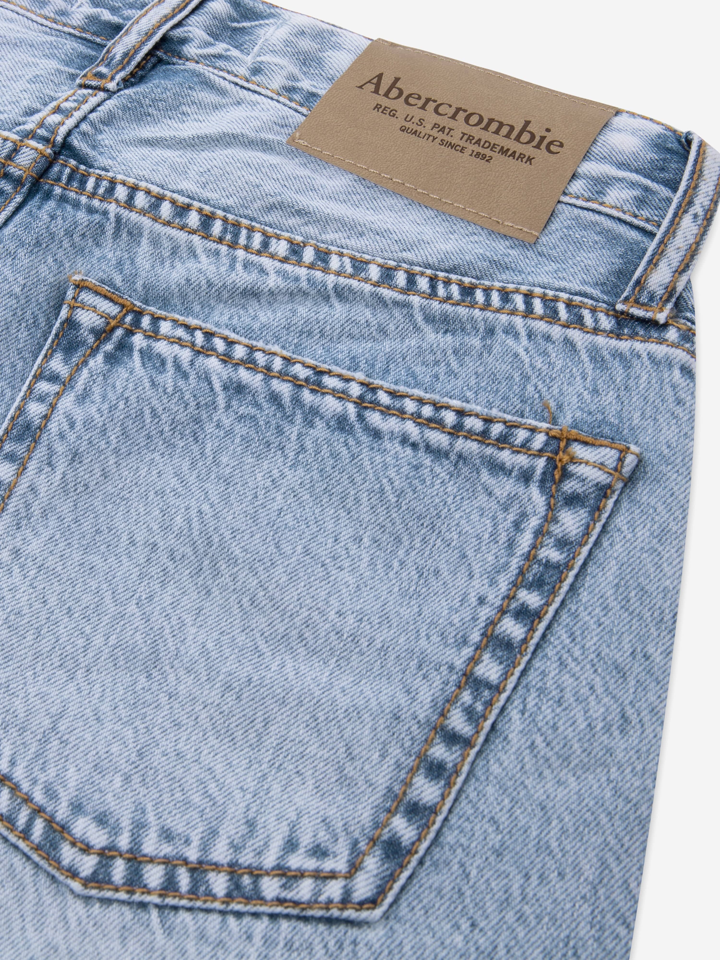 Abercrombie & Fitch Boys Long Denim Shorts in Blue