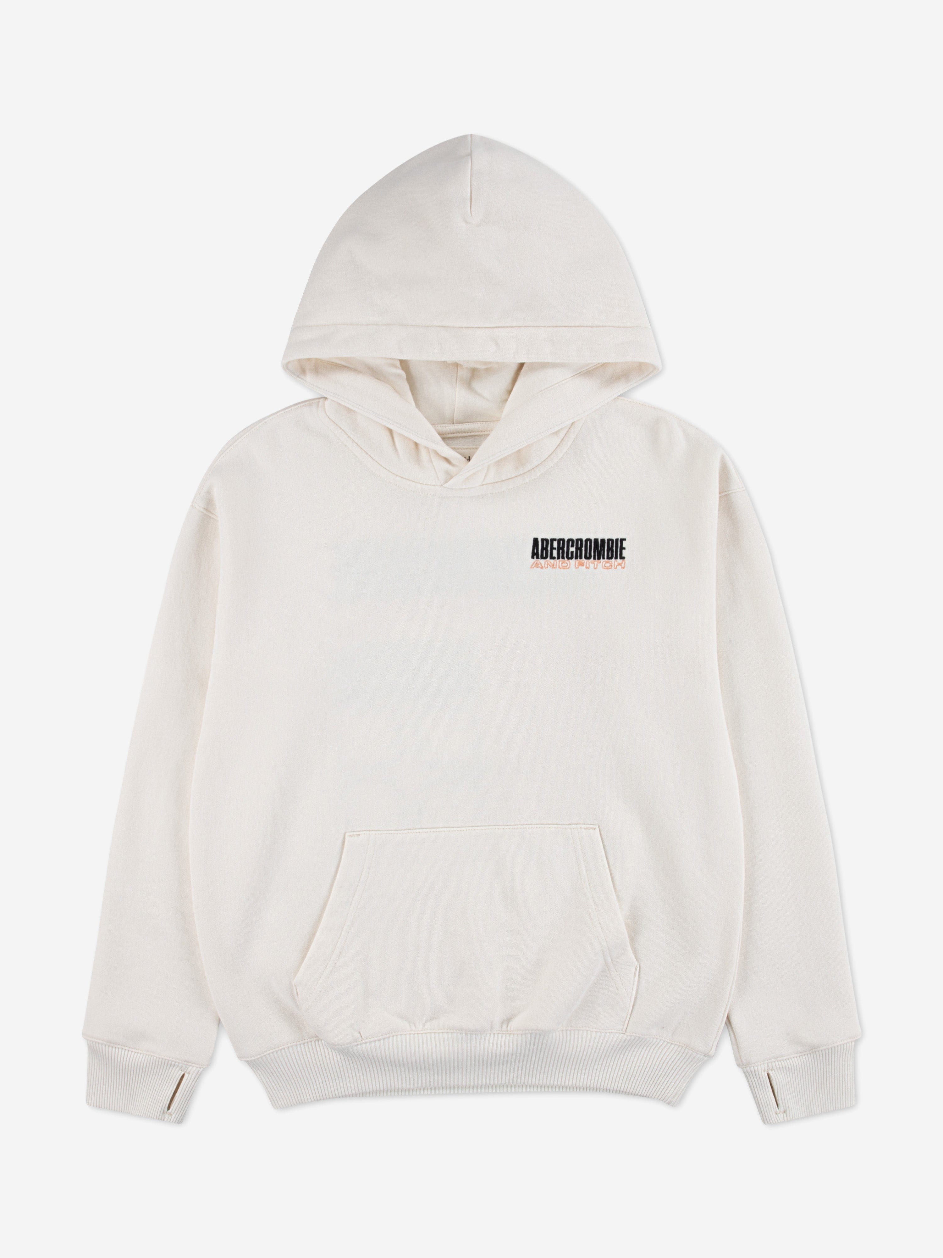 Abercrombie & Fitch Boys Pullover Hoodie in Ivory