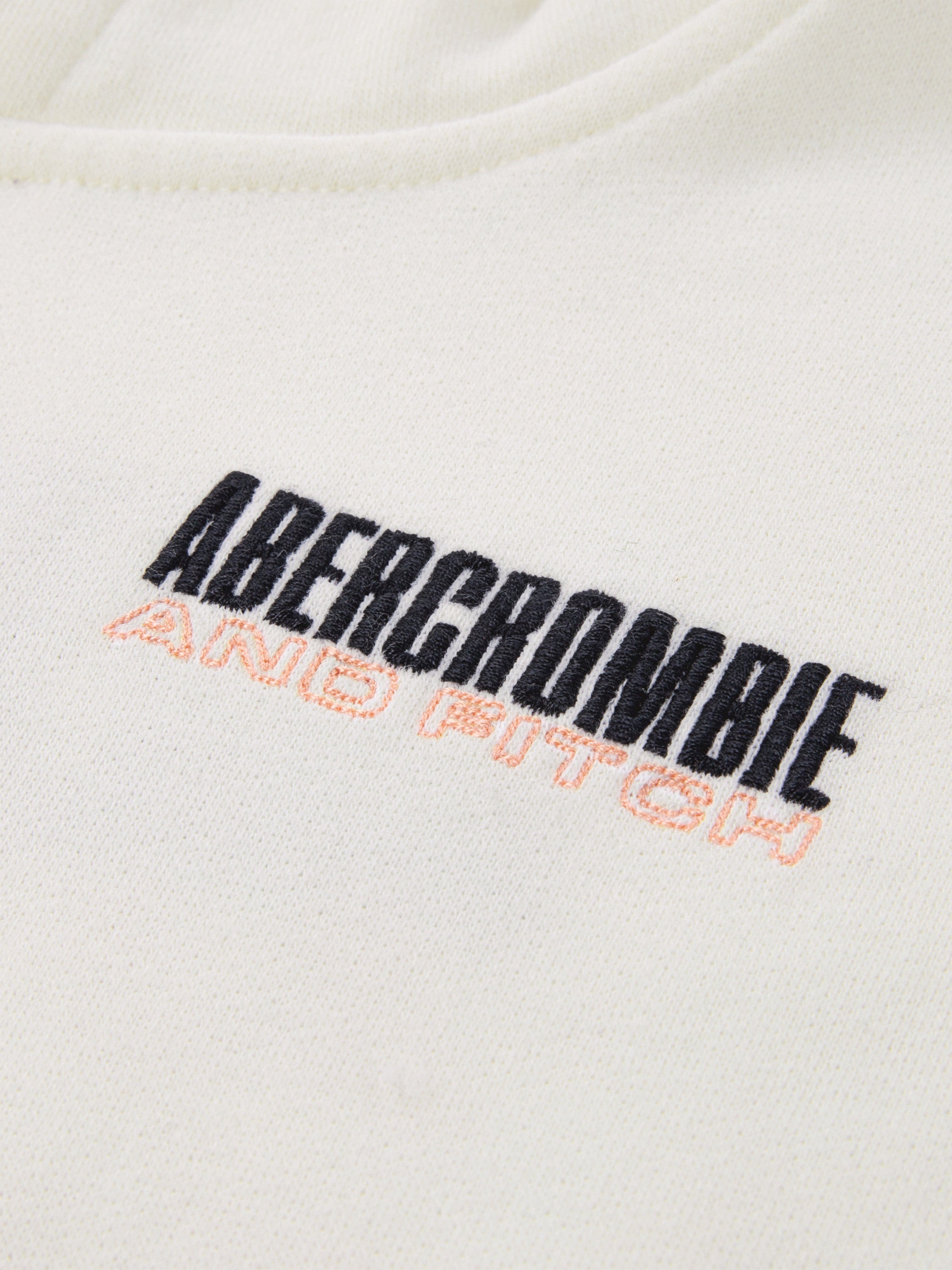Abercrombie & Fitch Boys Pullover Hoodie in Ivory