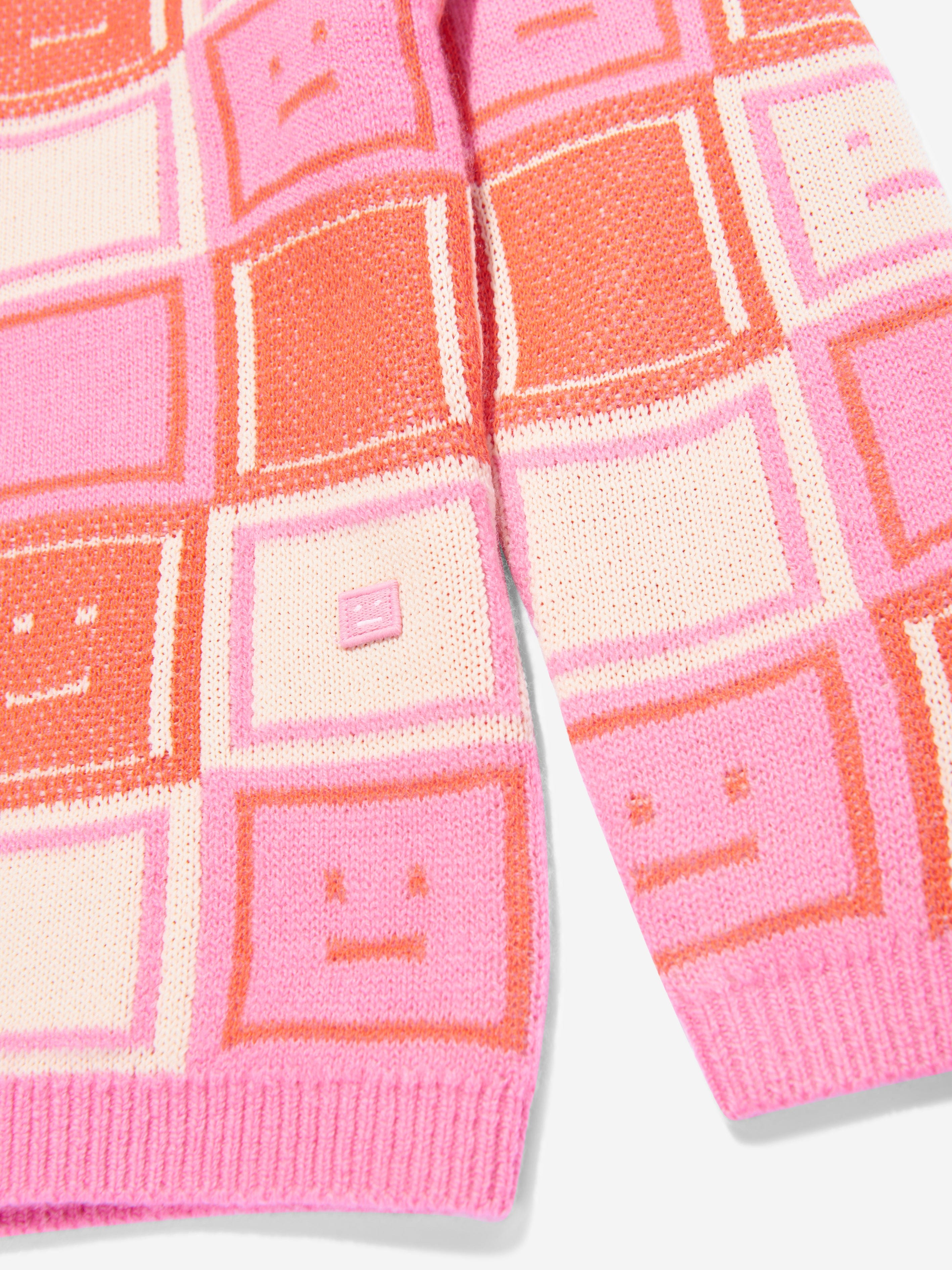 Acne Studios Kids Klock Wool Knitted Jumper in Pink