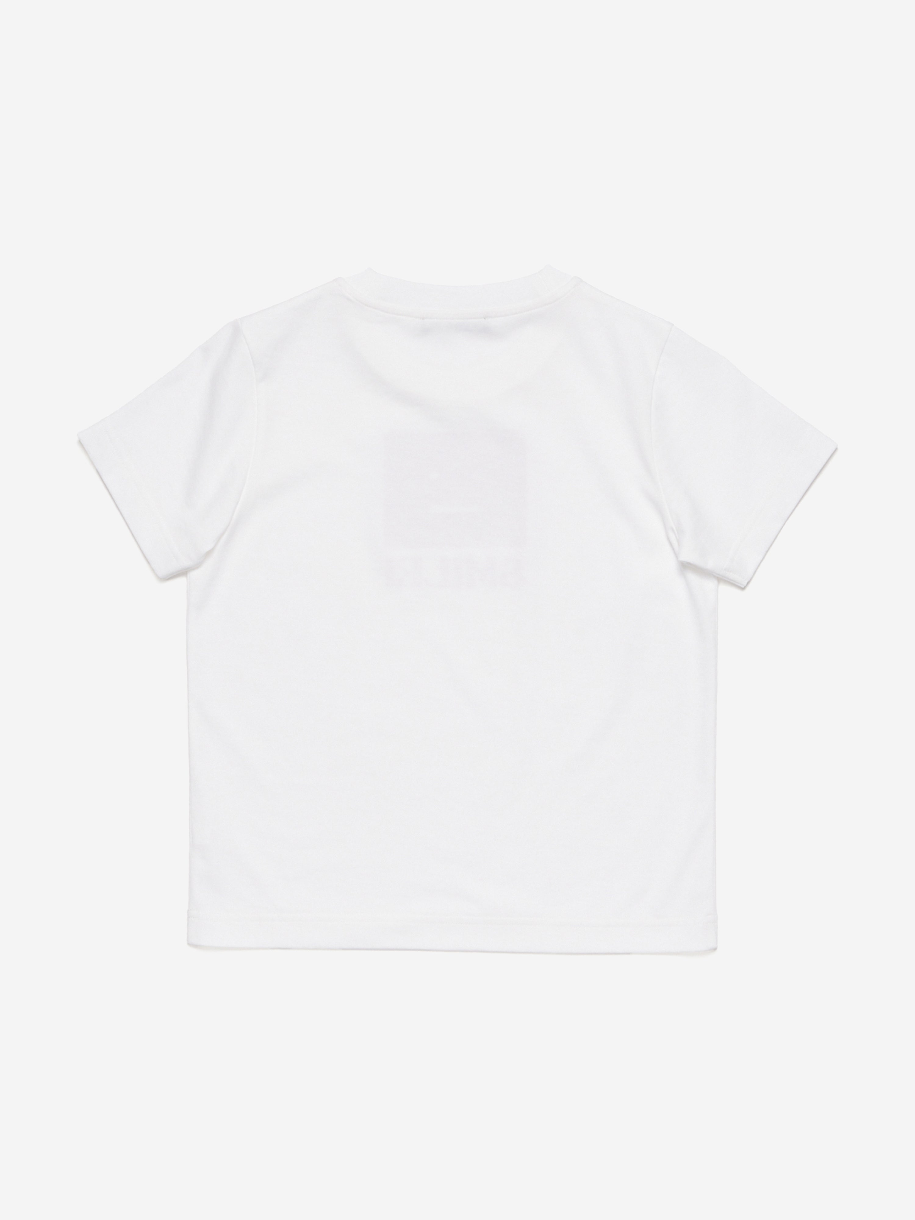 Acne Studios Kids Nash Smiling Face T-Shirt in White