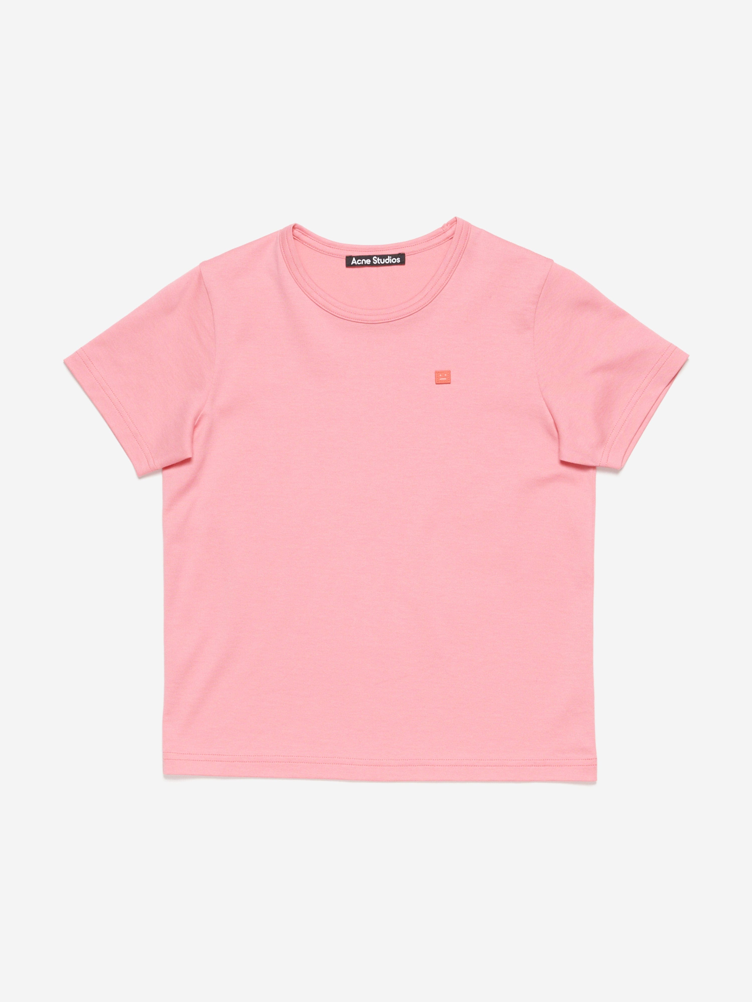 Acne Studios Kids Nash Face T-Shirt in Pink