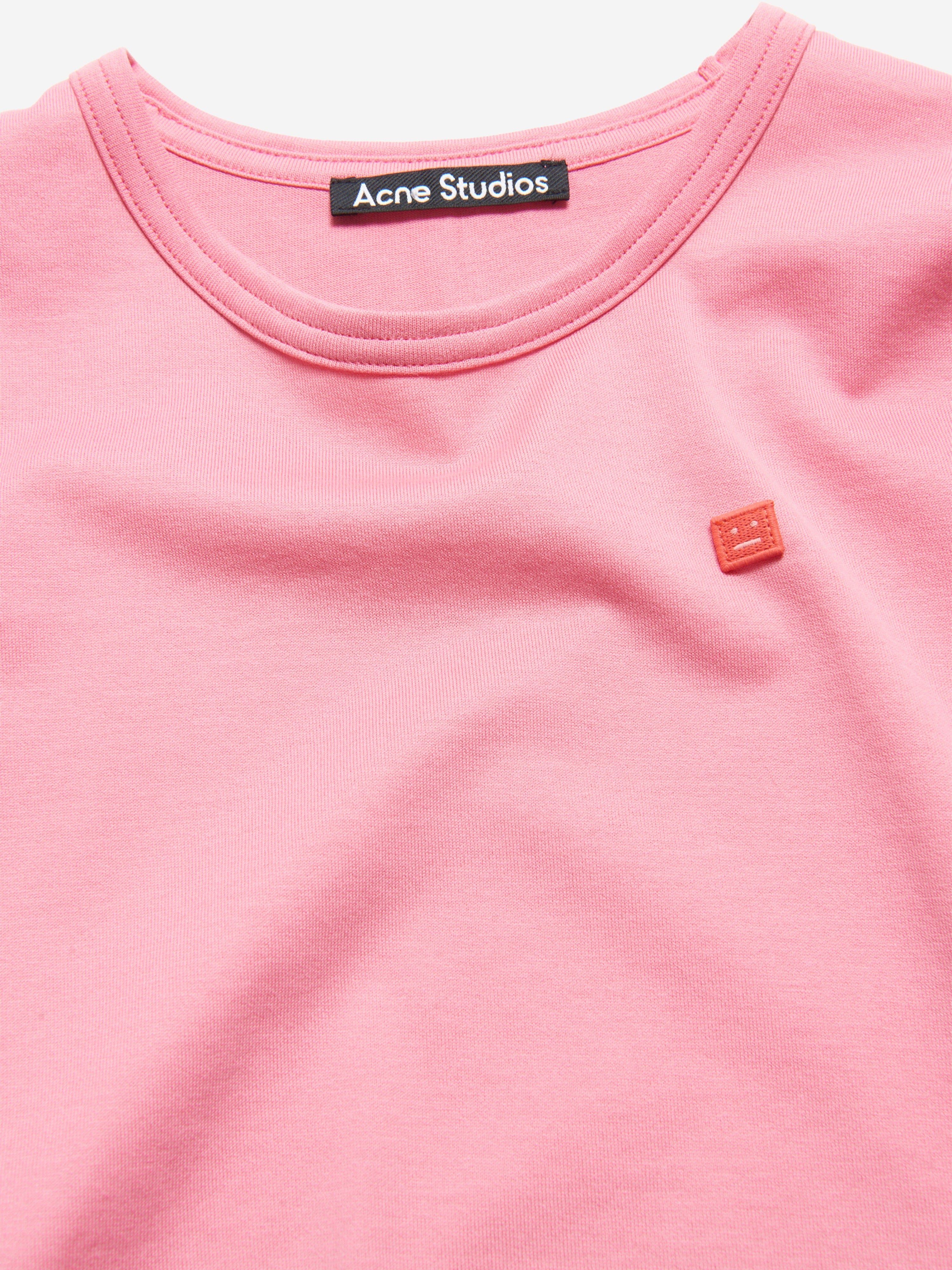 Acne Studios Kids Nash Face T-Shirt in Pink