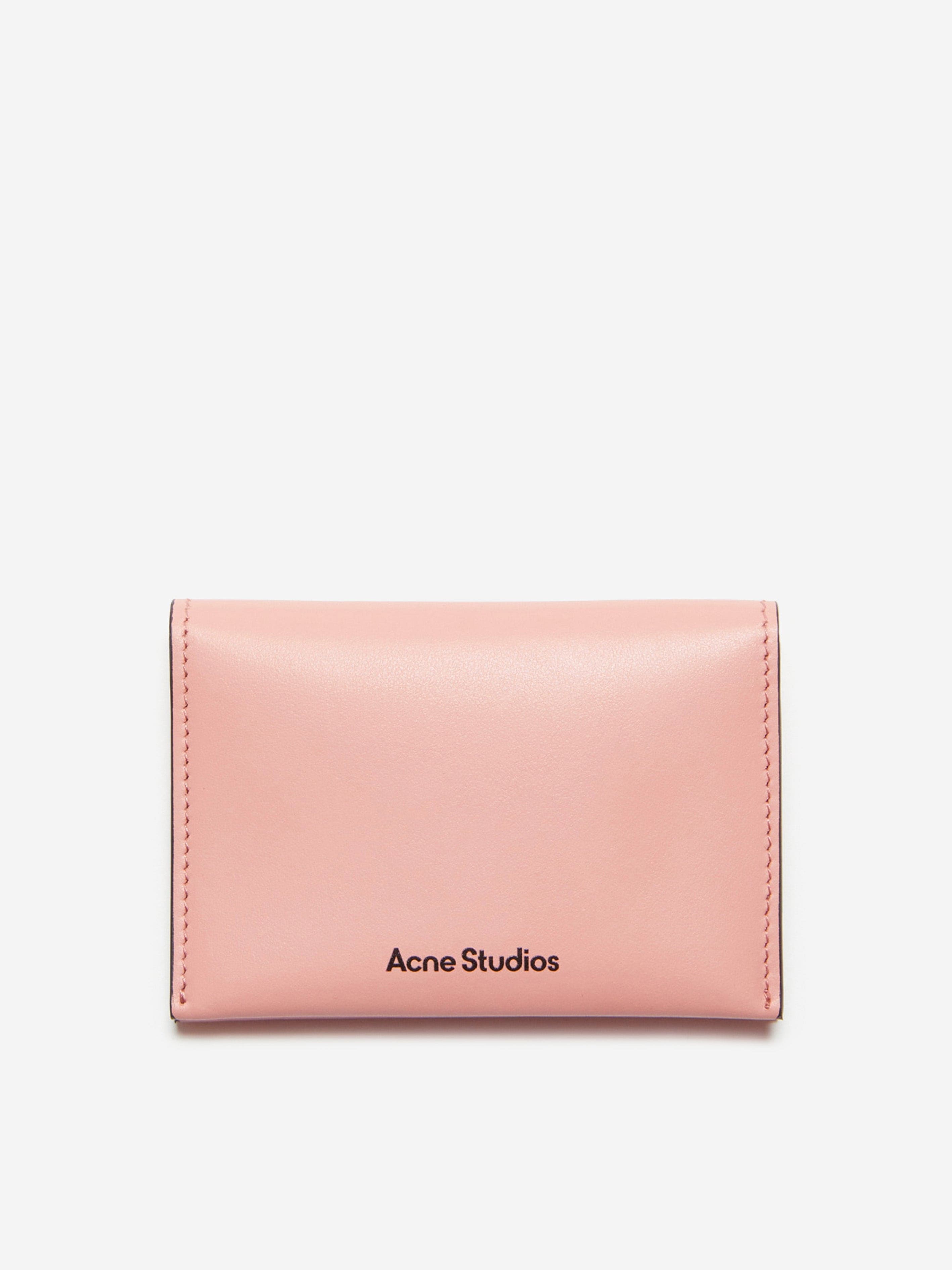 Acne Studios Kids Folded Leather Wallet in Pink (13.5cm)