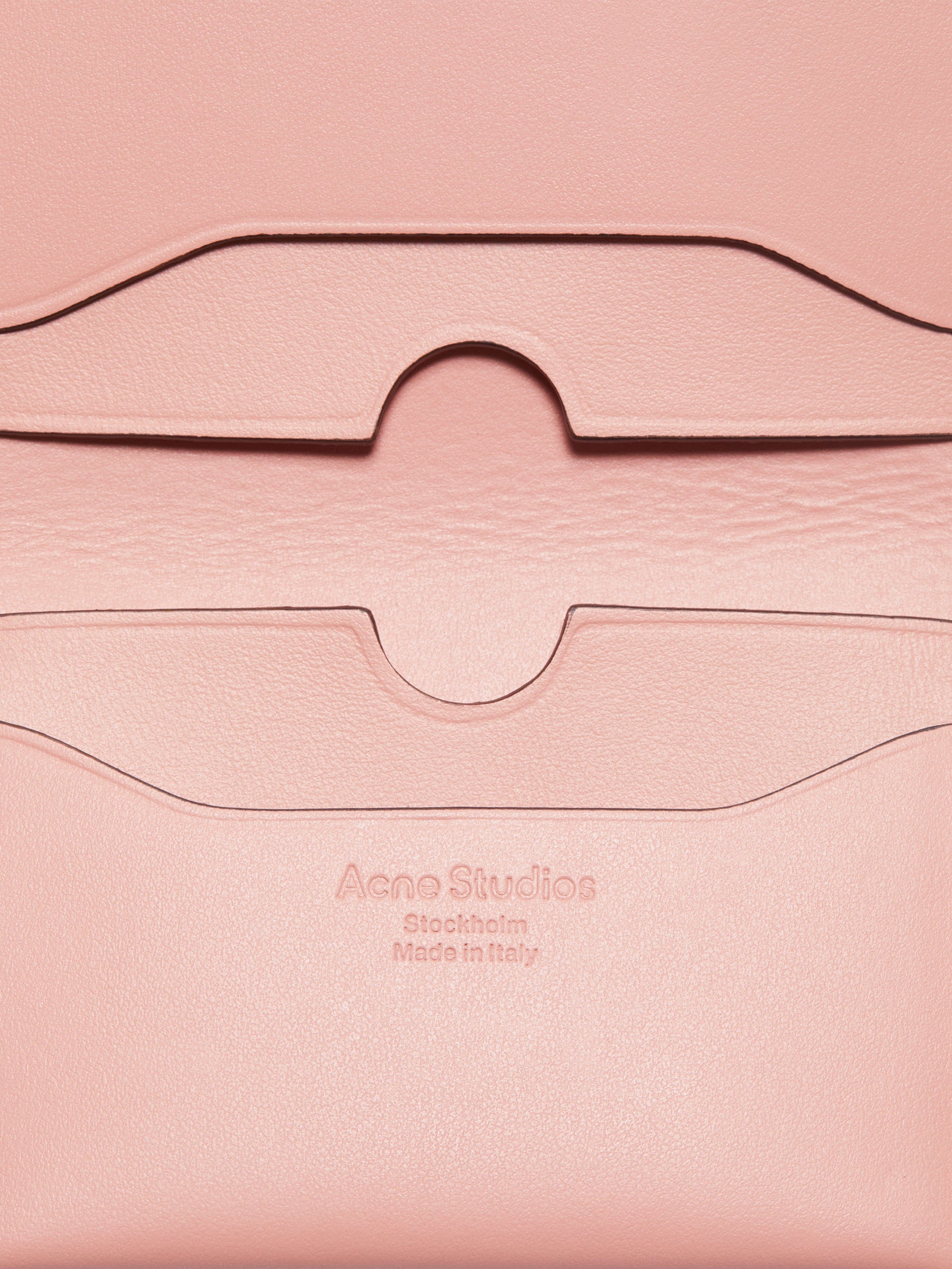 Acne Studios Kids Folded Leather Wallet in Pink (13.5cm)