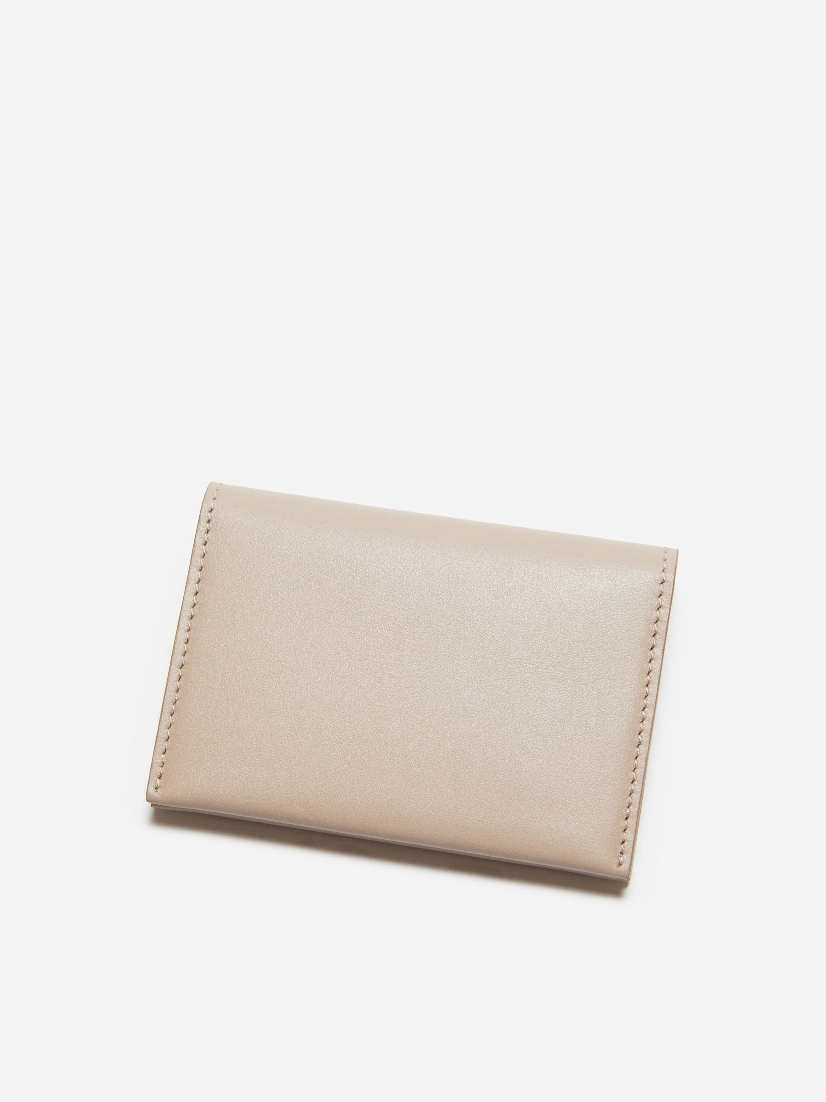 Acne Studios Kids Folded Leather Wallet in Beige (13.5cm)