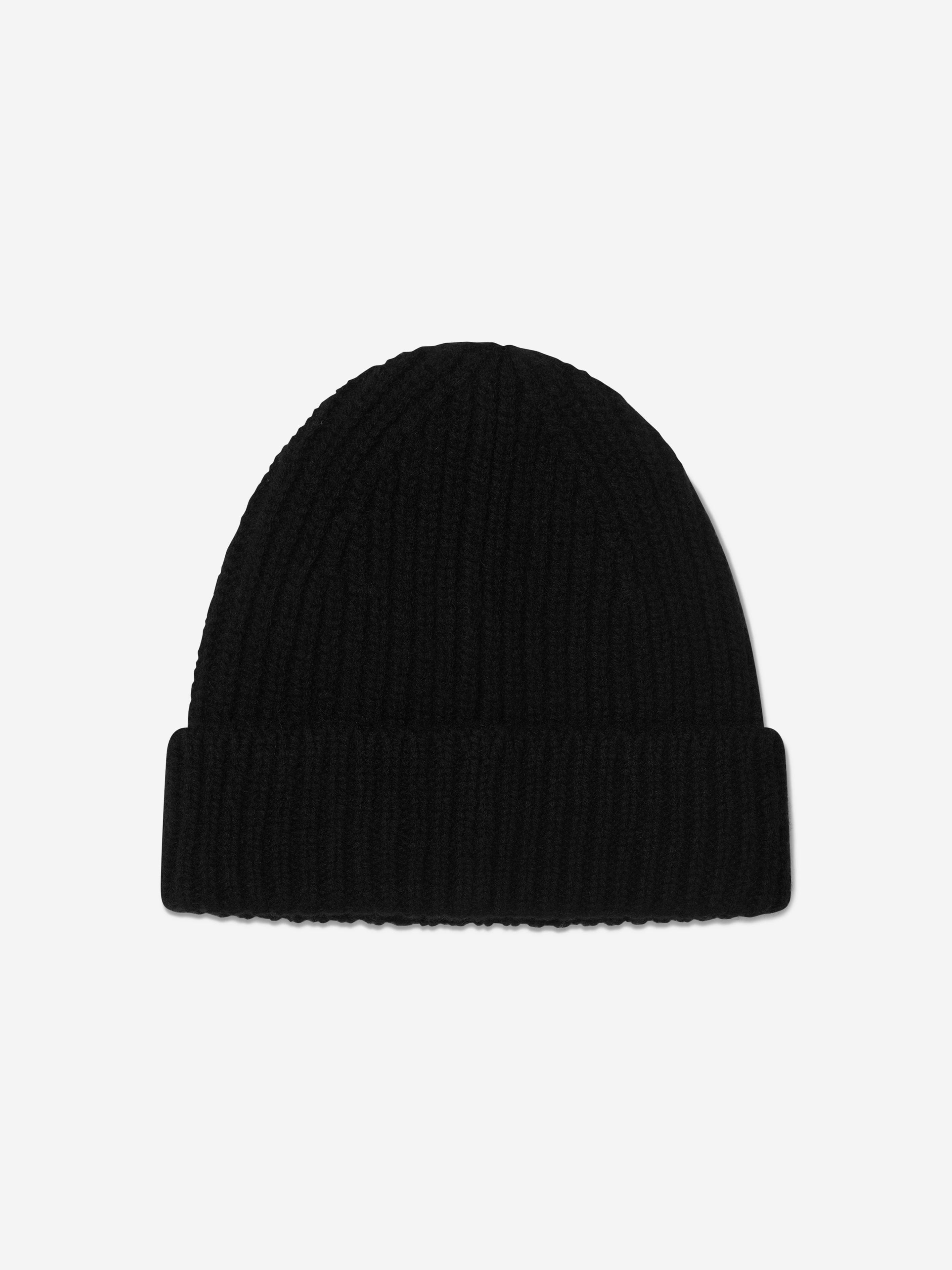 Acne Studios Kids Mini Pansy Beanie Hat in Black