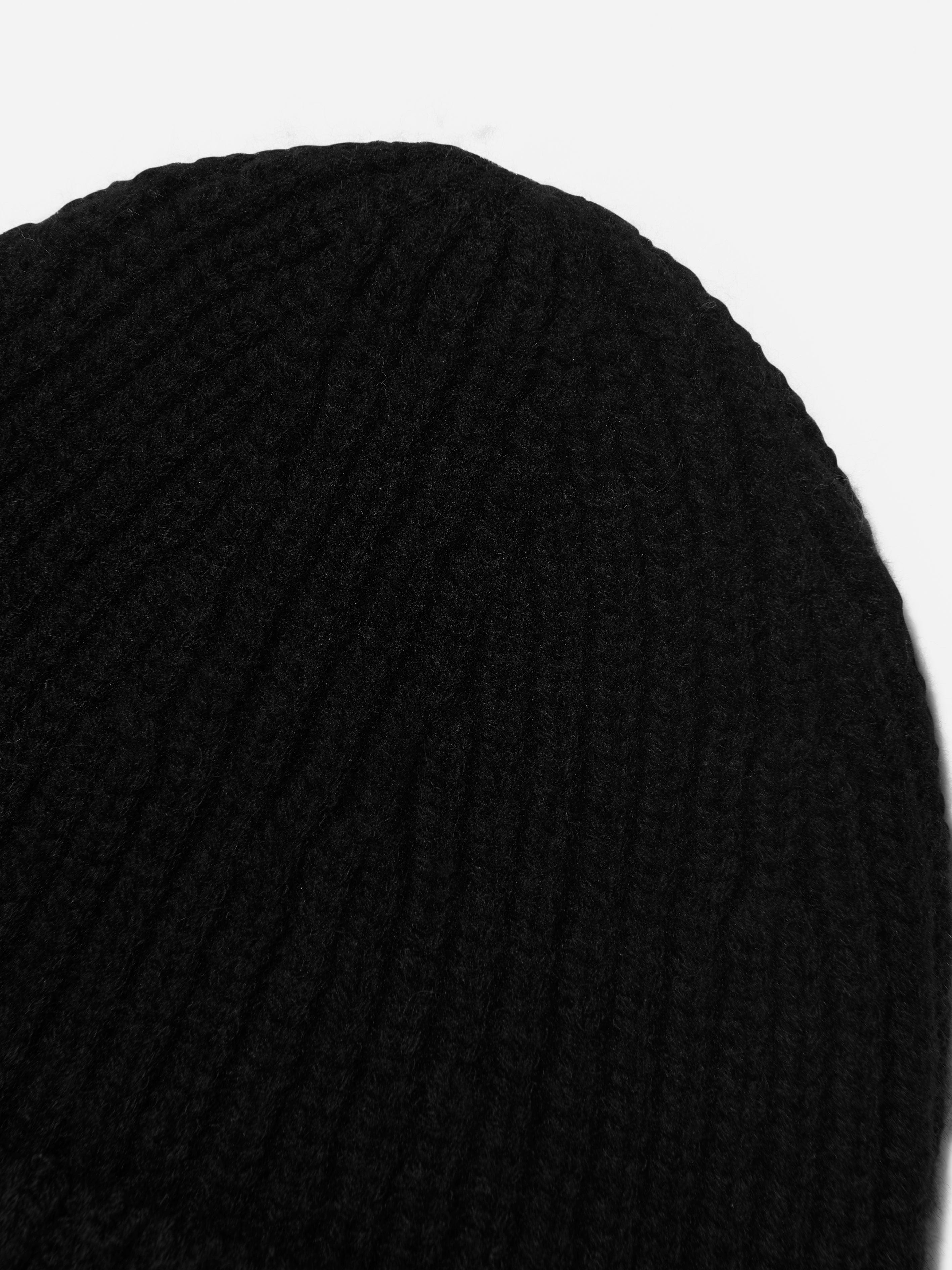 Acne Studios Kids Mini Pansy Beanie Hat in Black