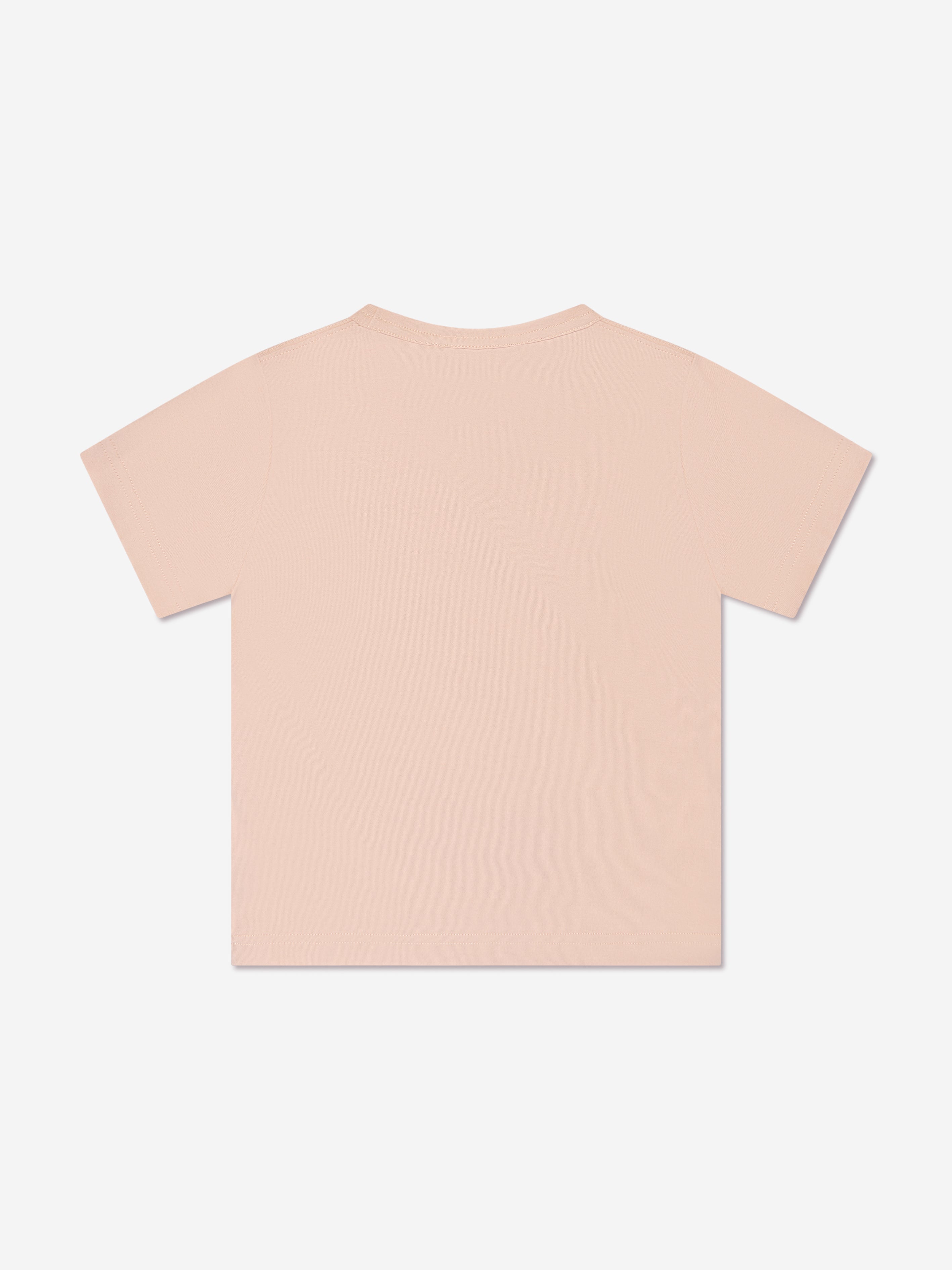 Acne Studios Kids Mini Nash Face Logo Patch T-Shirt in Pink