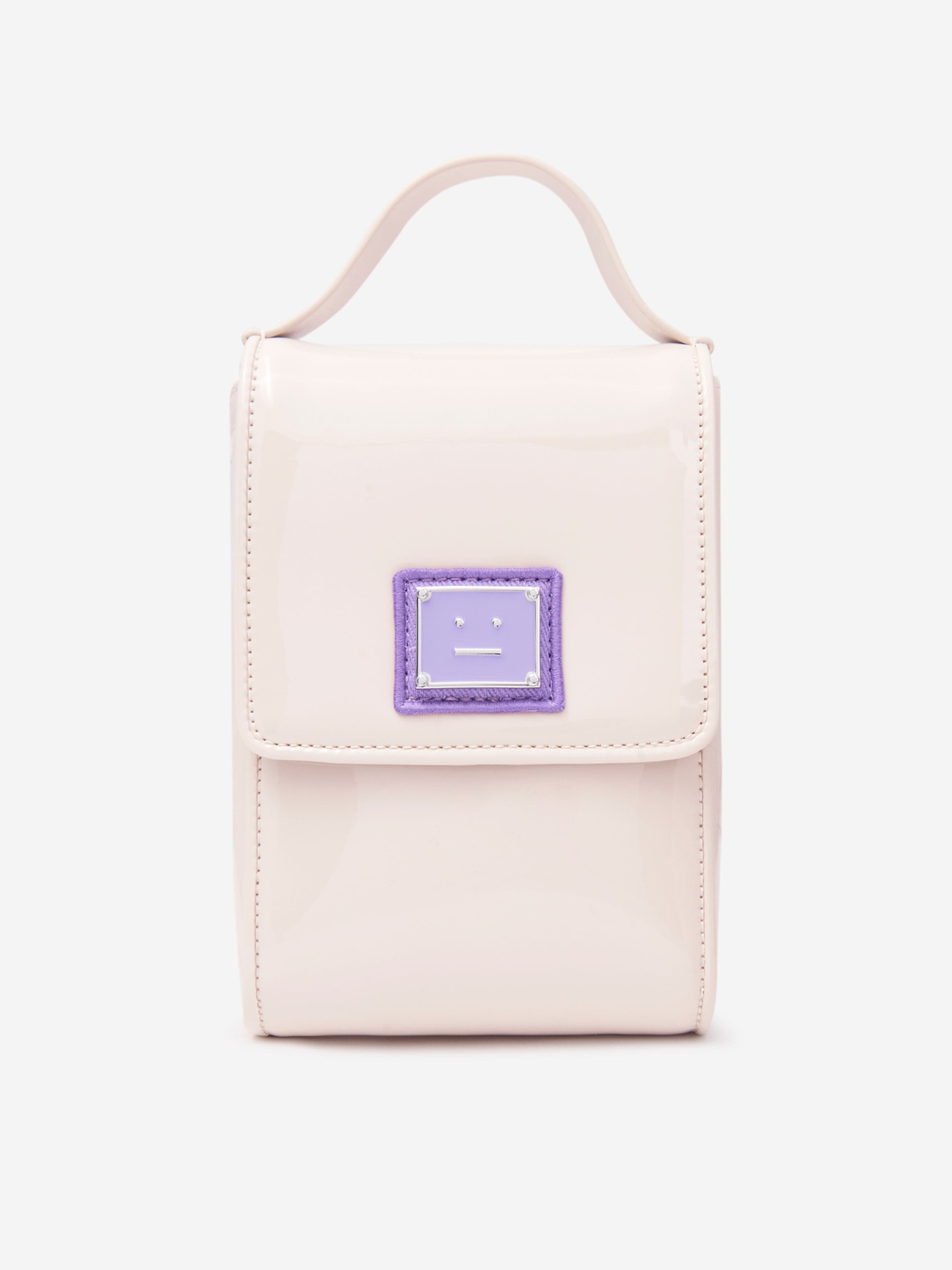 Acne Studios Kids Mini Crossbody Face Bag in Beige