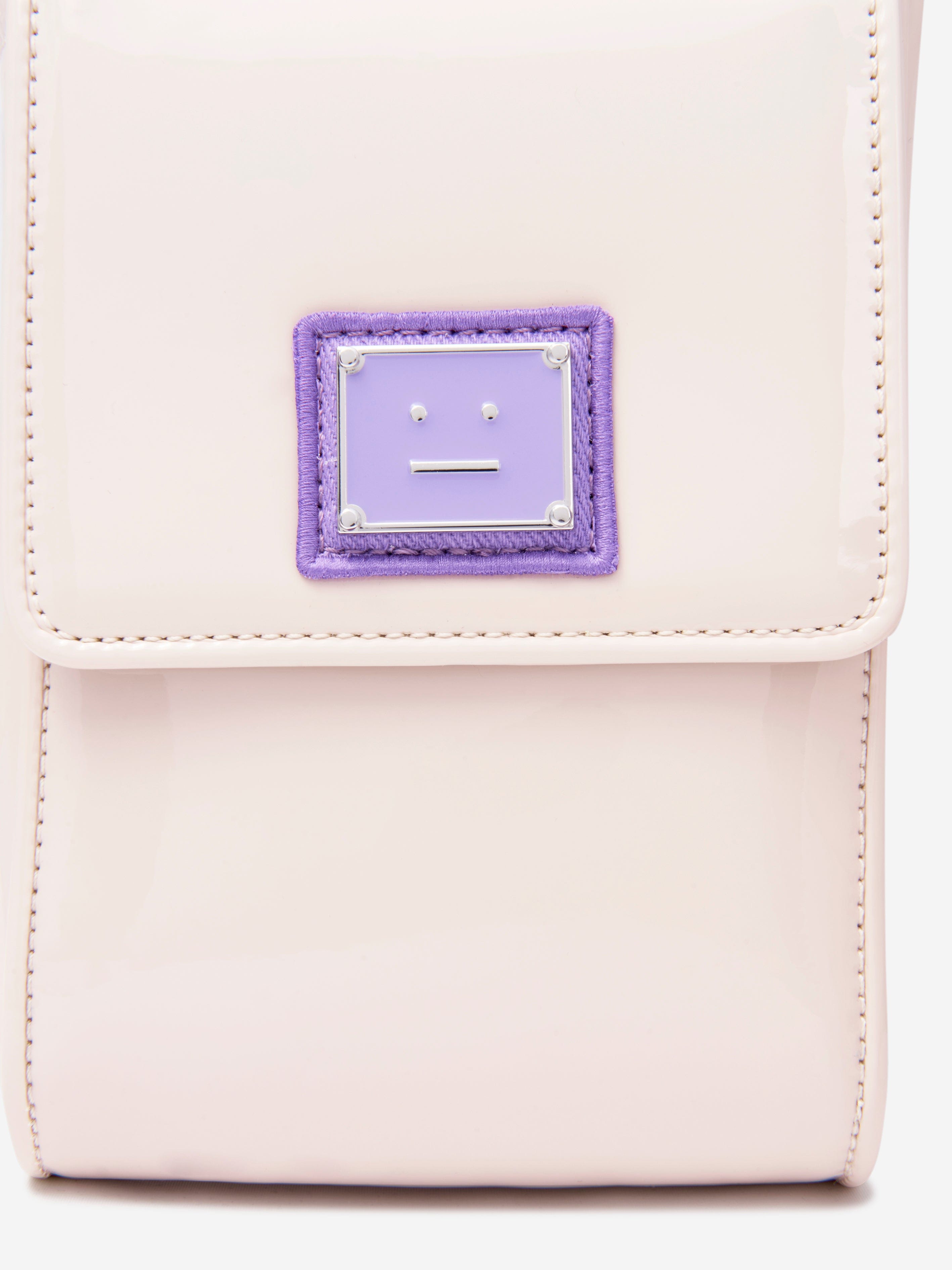 Acne Studios Kids Mini Crossbody Face Bag in Beige